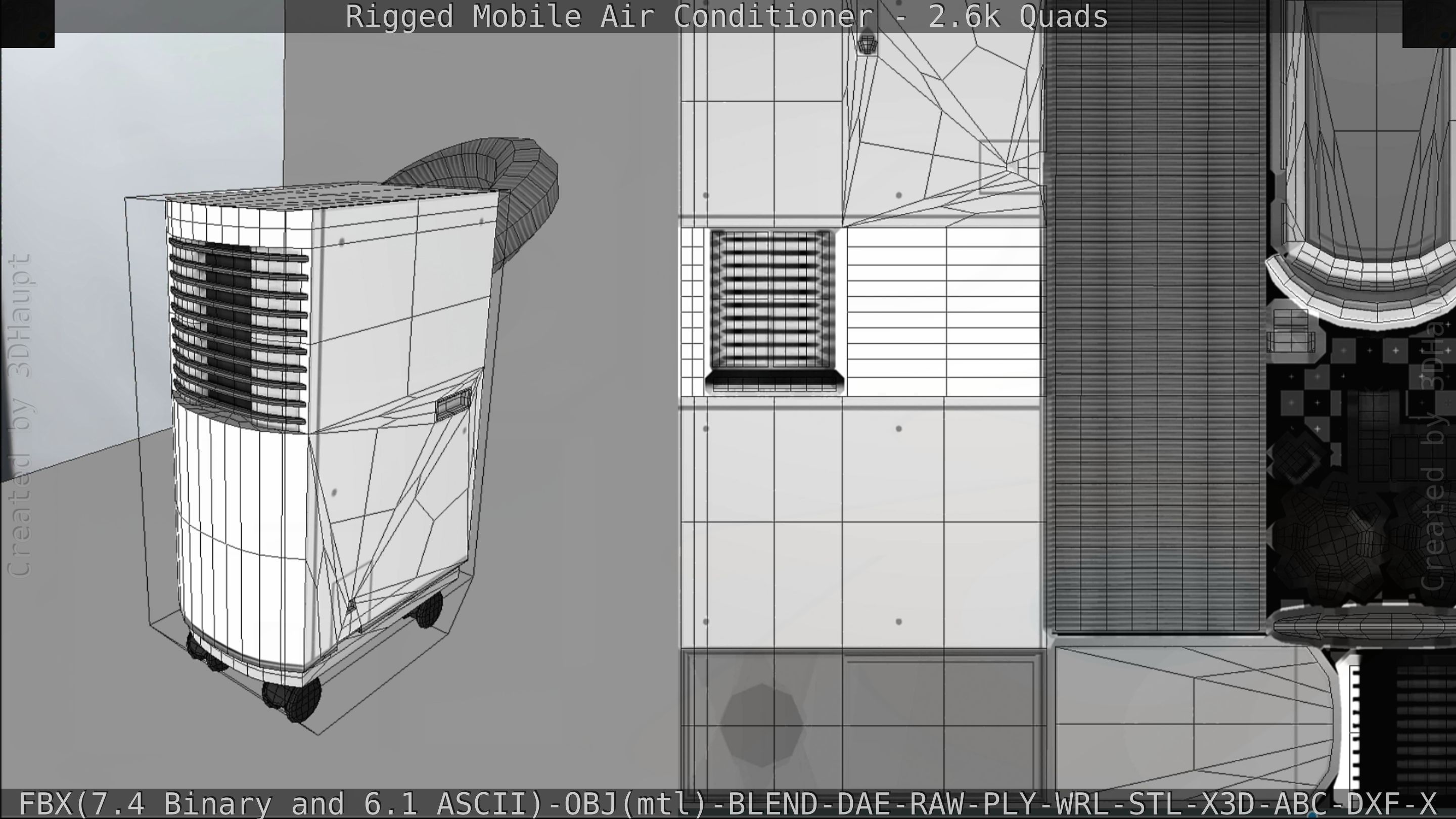 Air Conditioner Rigged Low-poly 3D model_114