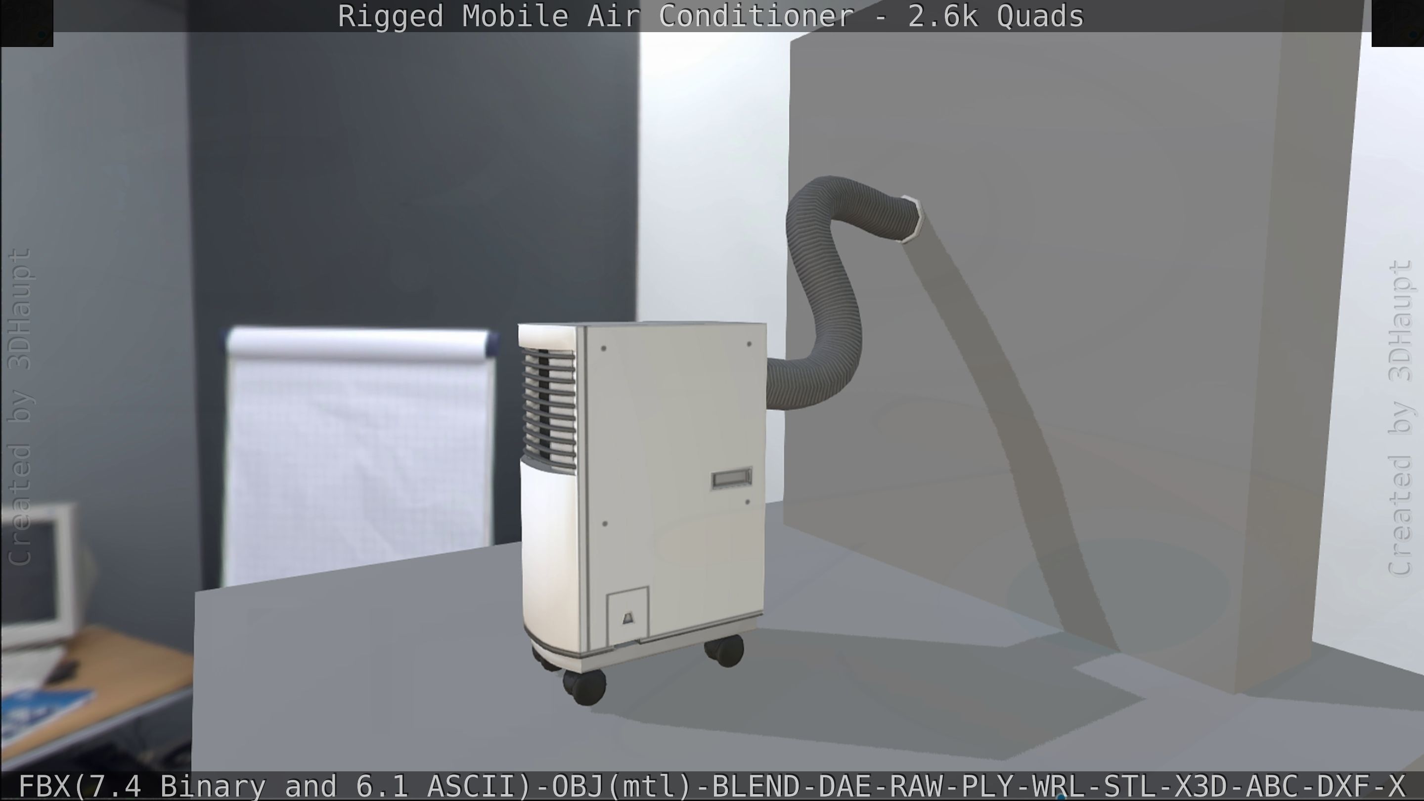 Air Conditioner Rigged Low-poly 3D model_222