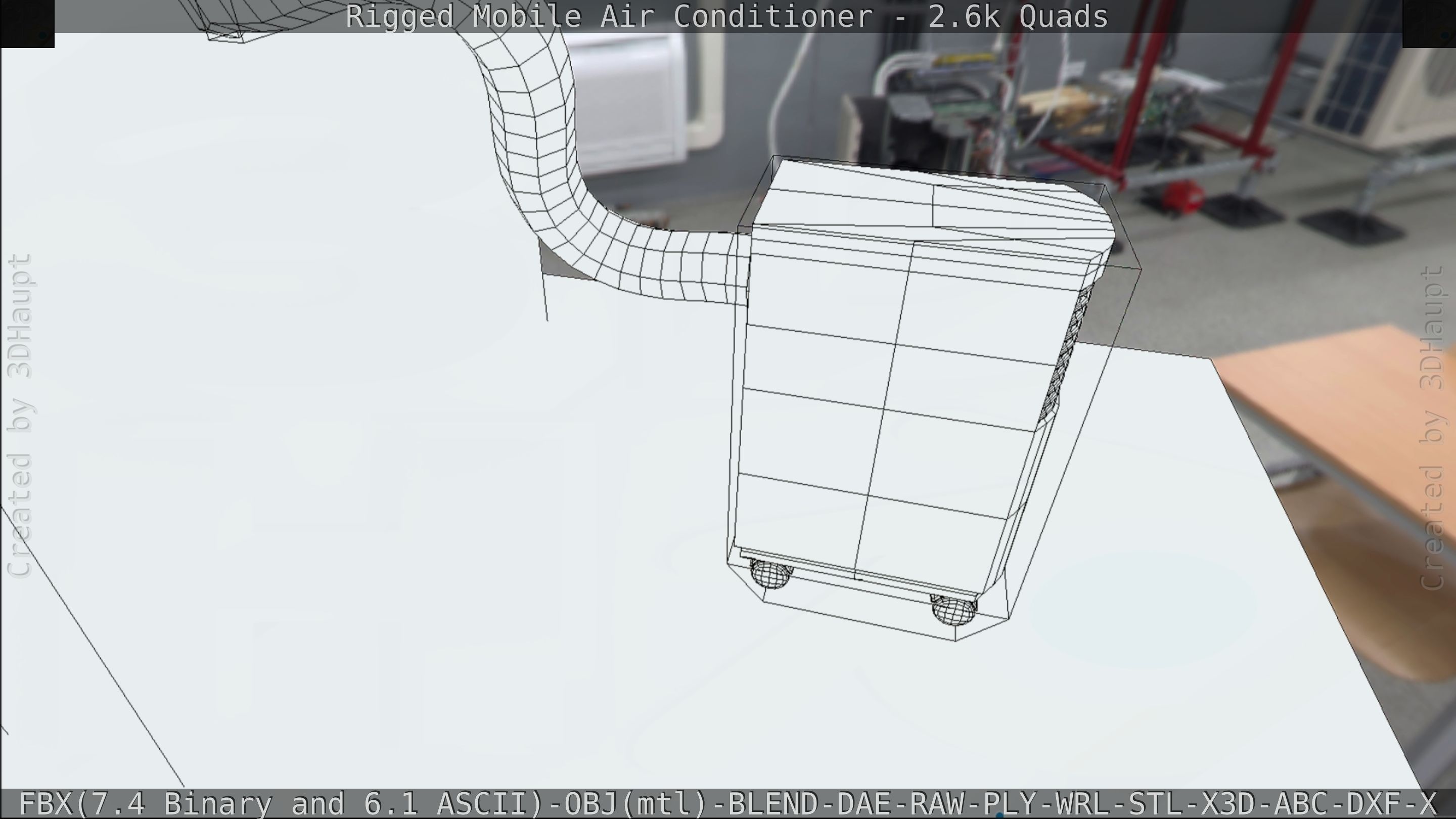 Air Conditioner Rigged Low-poly 3D model_163