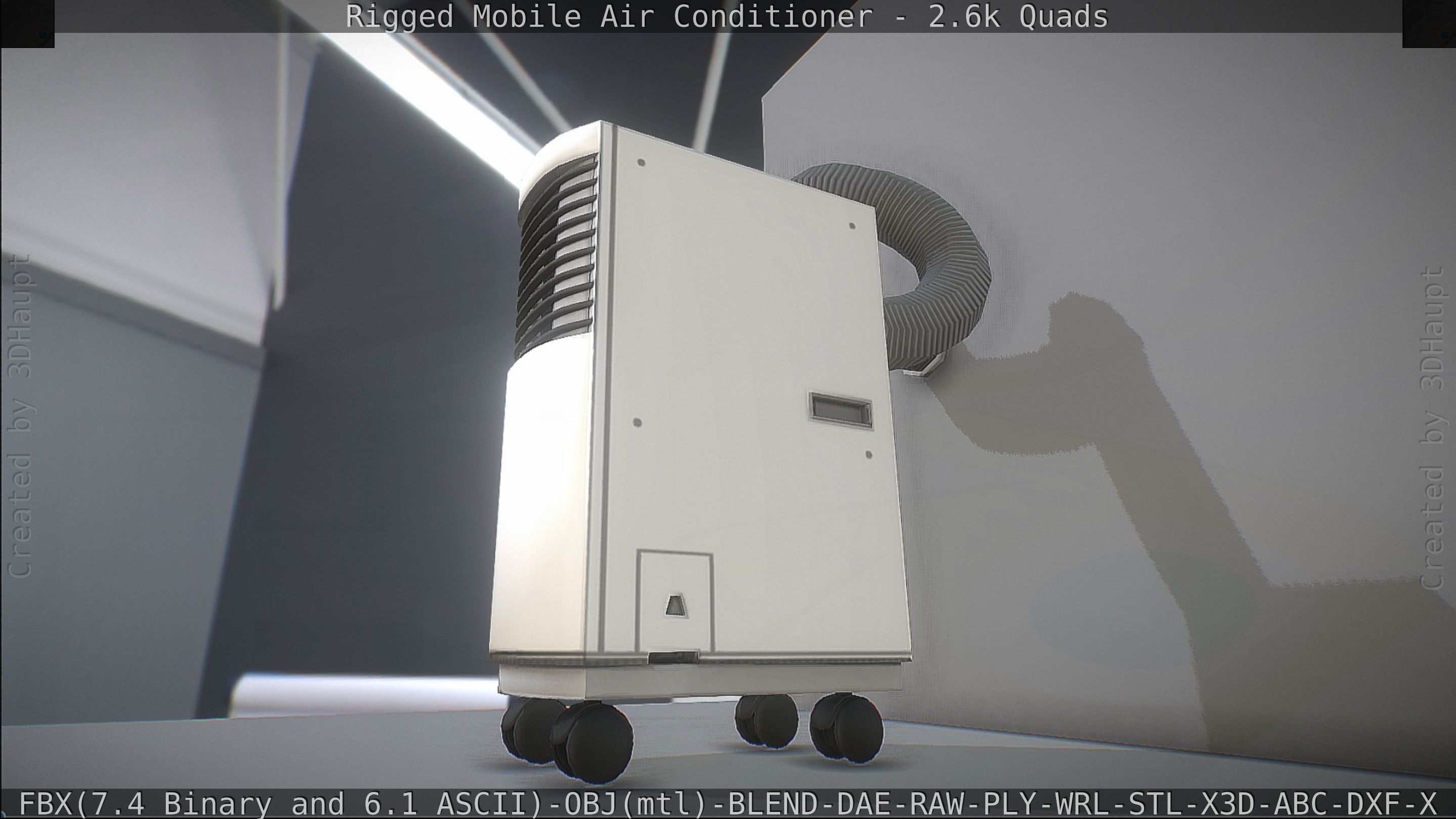 Air Conditioner Rigged Low-poly 3D model_34