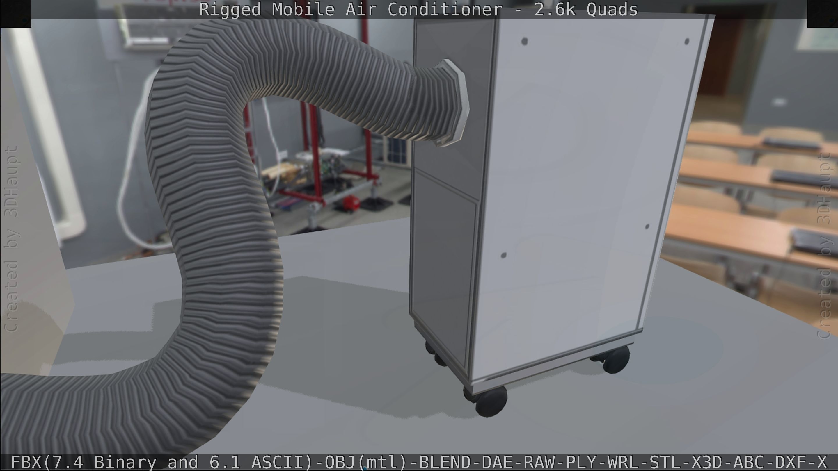 Air Conditioner Rigged Low-poly 3D model_208