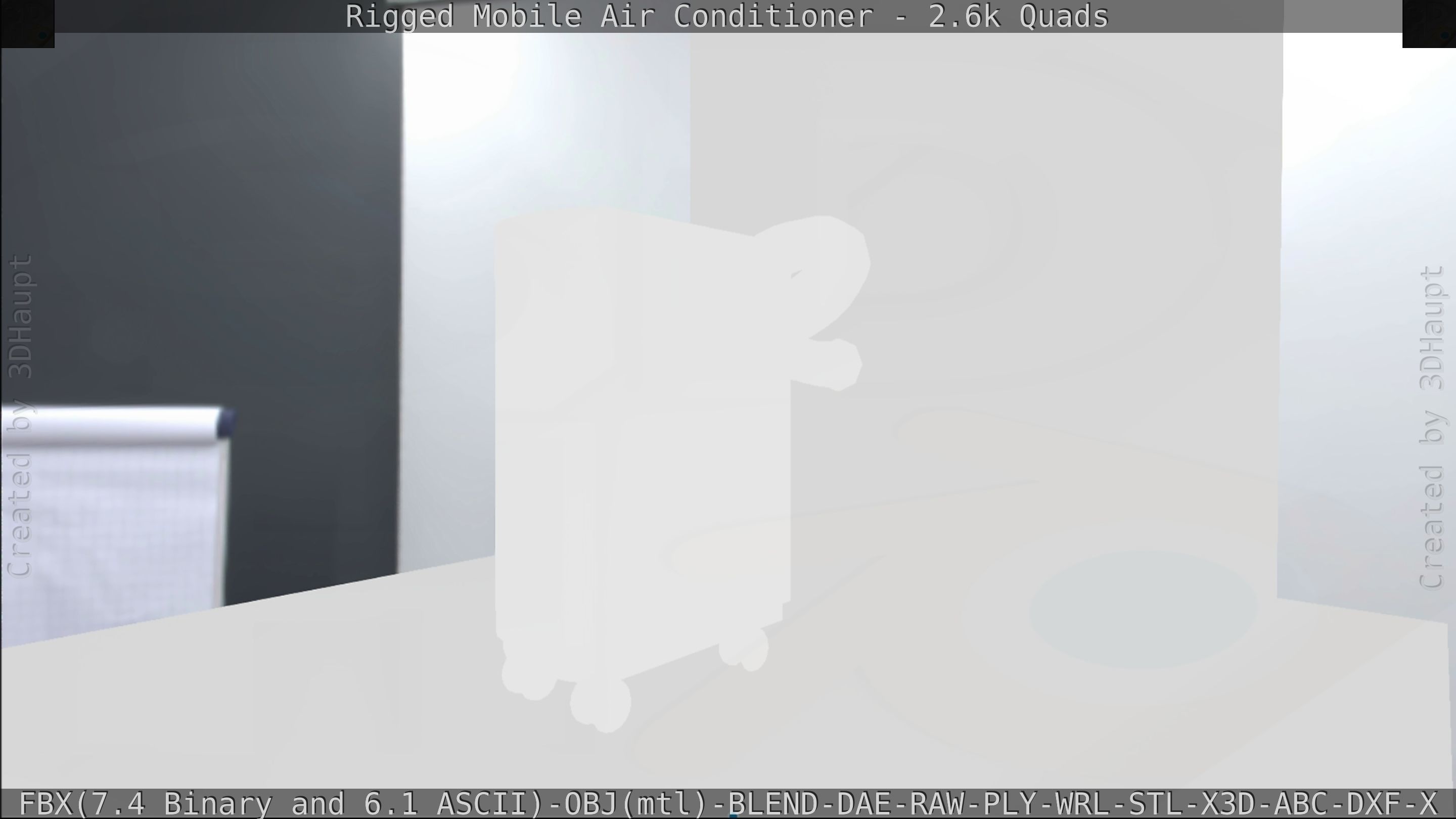 Air Conditioner Rigged Low-poly 3D model_153