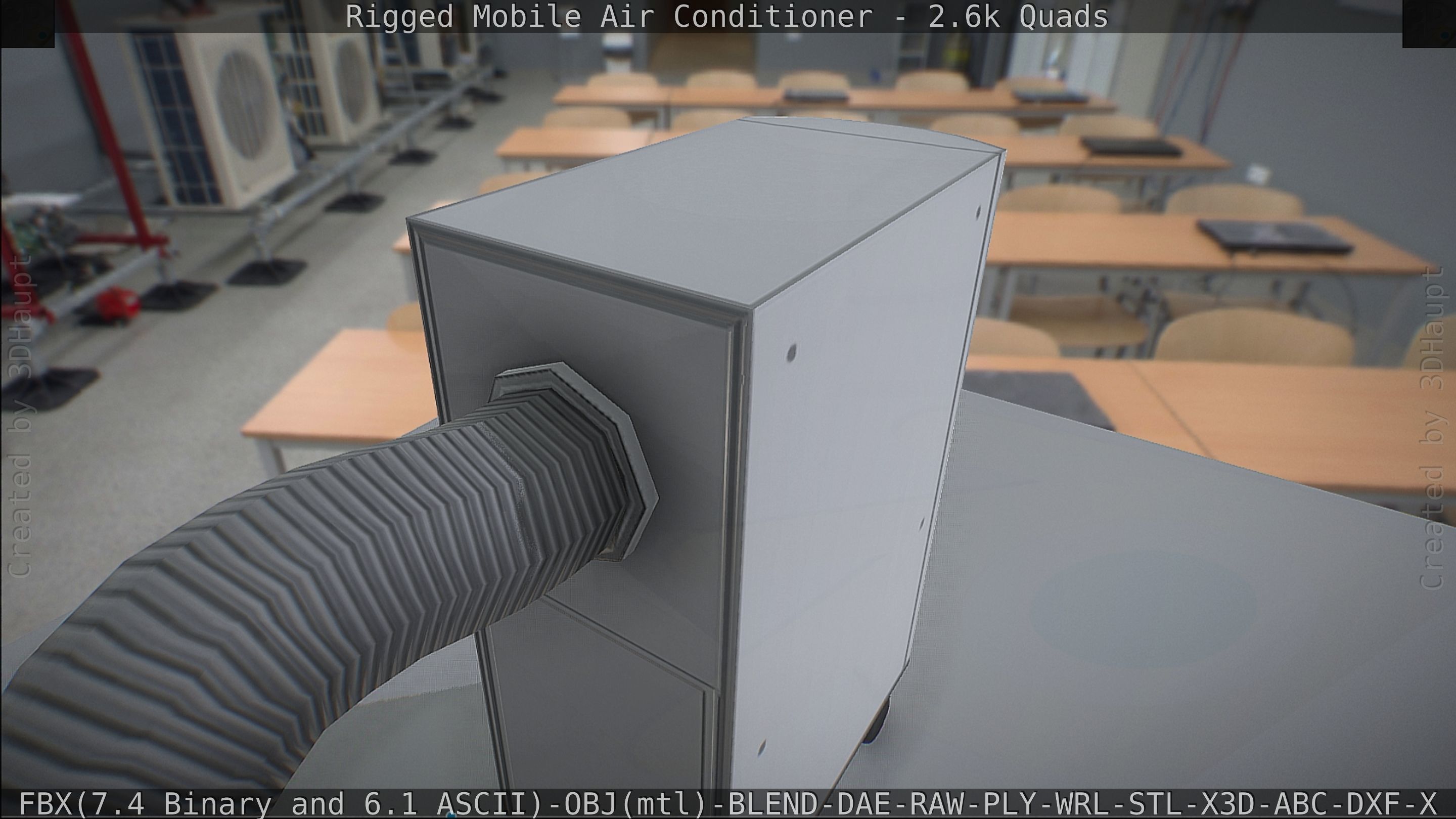 Air Conditioner Rigged Low-poly 3D model_103