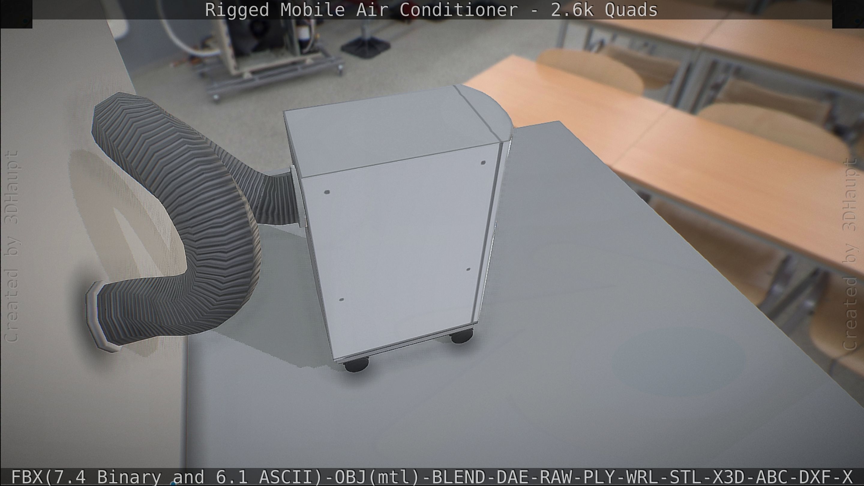 Air Conditioner Rigged Low-poly 3D model_46