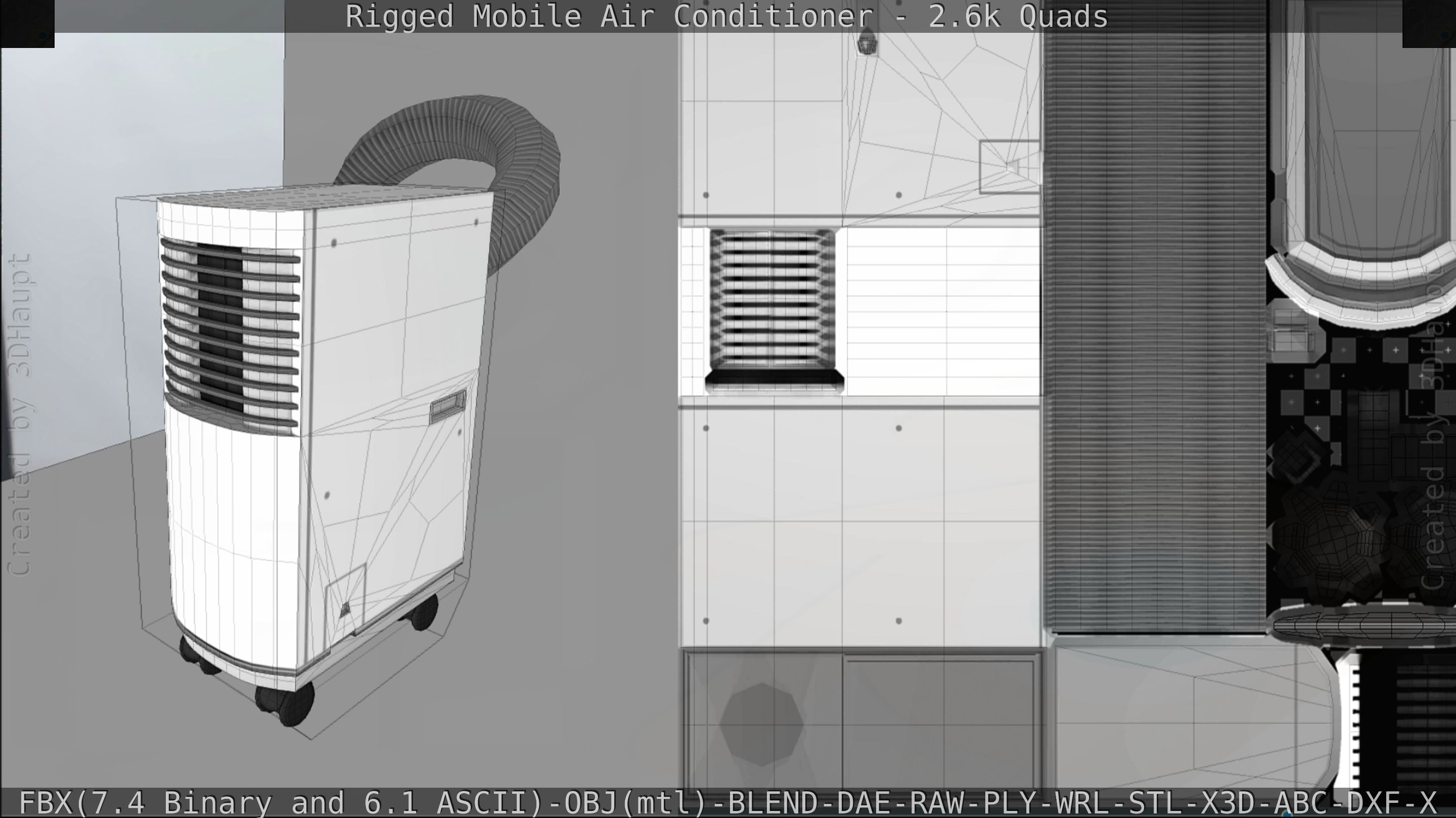 Air Conditioner Rigged Low-poly 3D model_113
