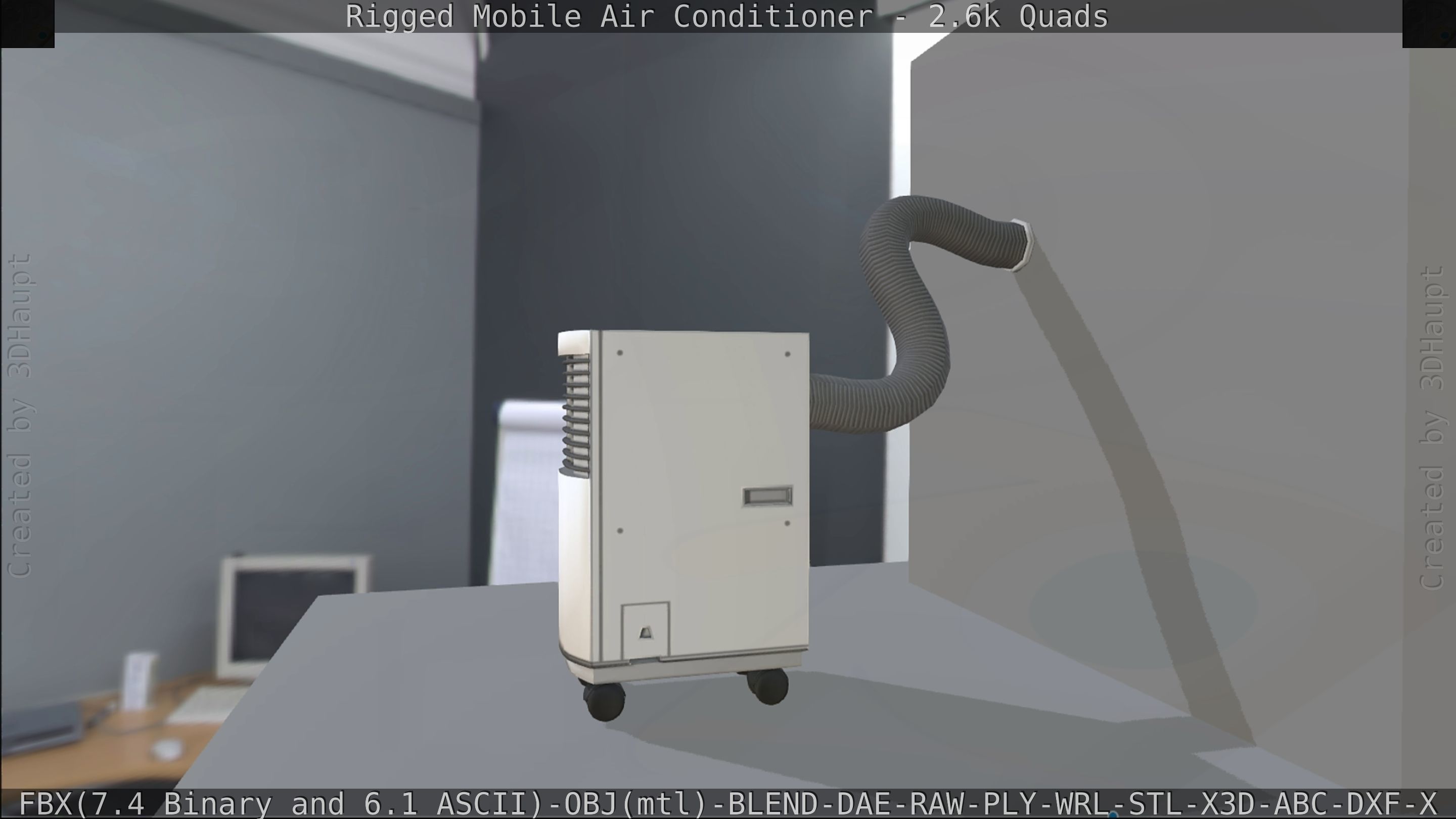 Air Conditioner Rigged Low-poly 3D model_223