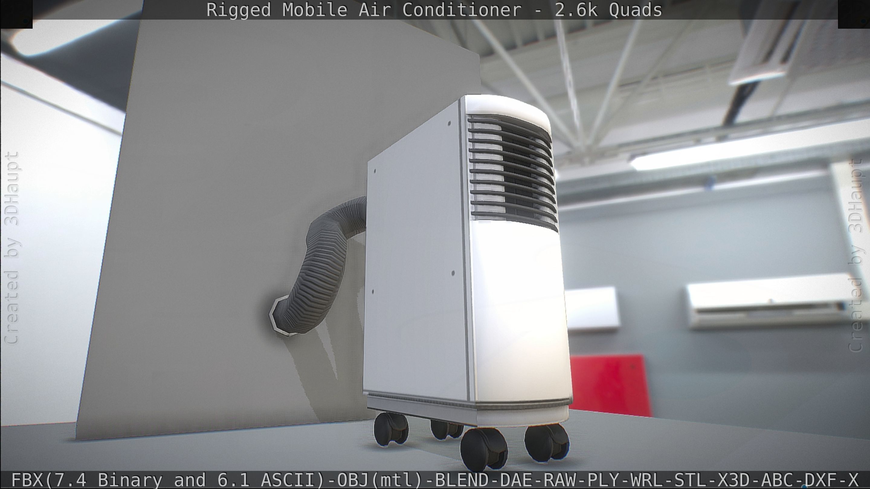 Air Conditioner Rigged Low-poly 3D model_176