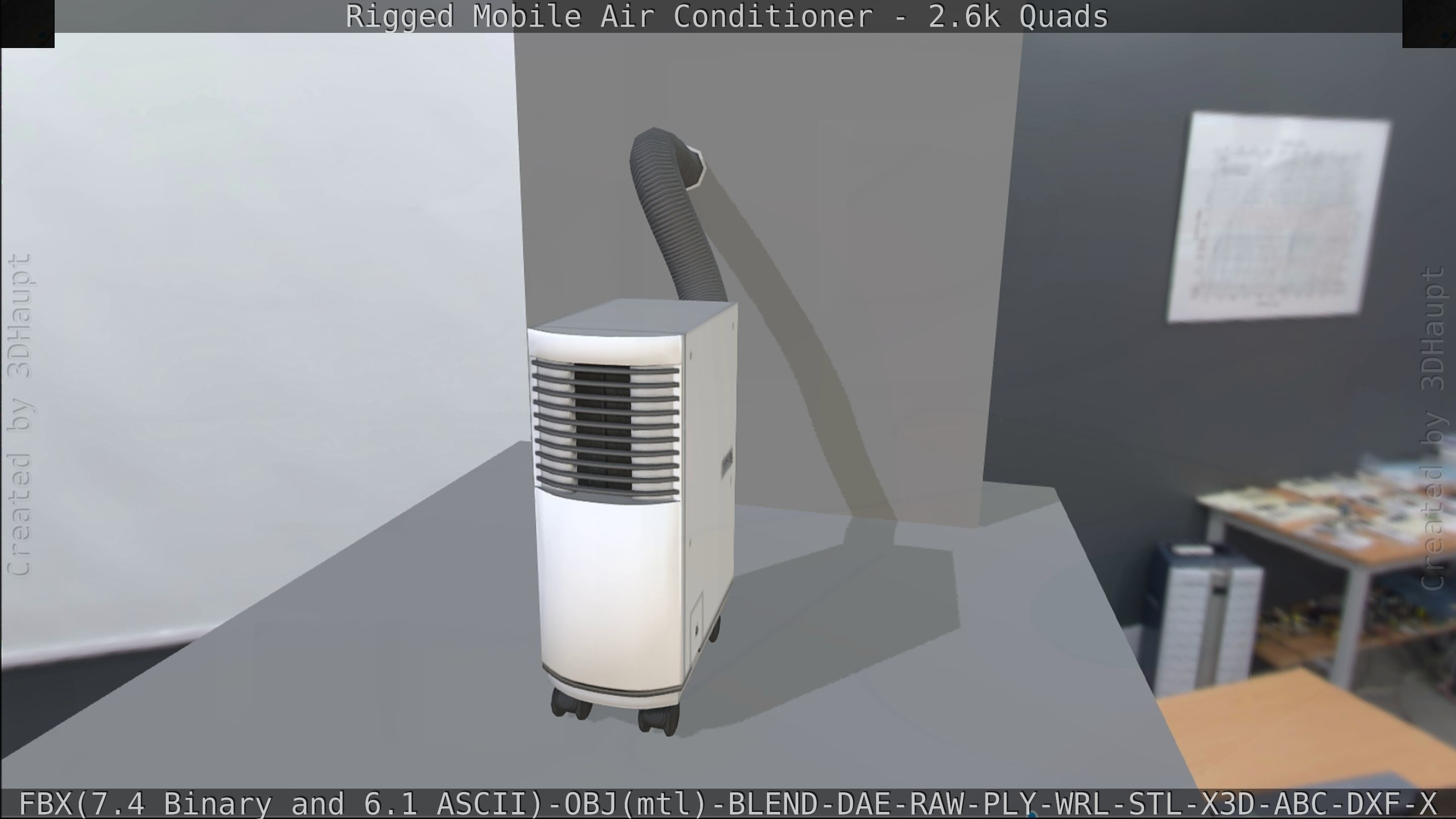 Air Conditioner Rigged Low-poly 3D model_220