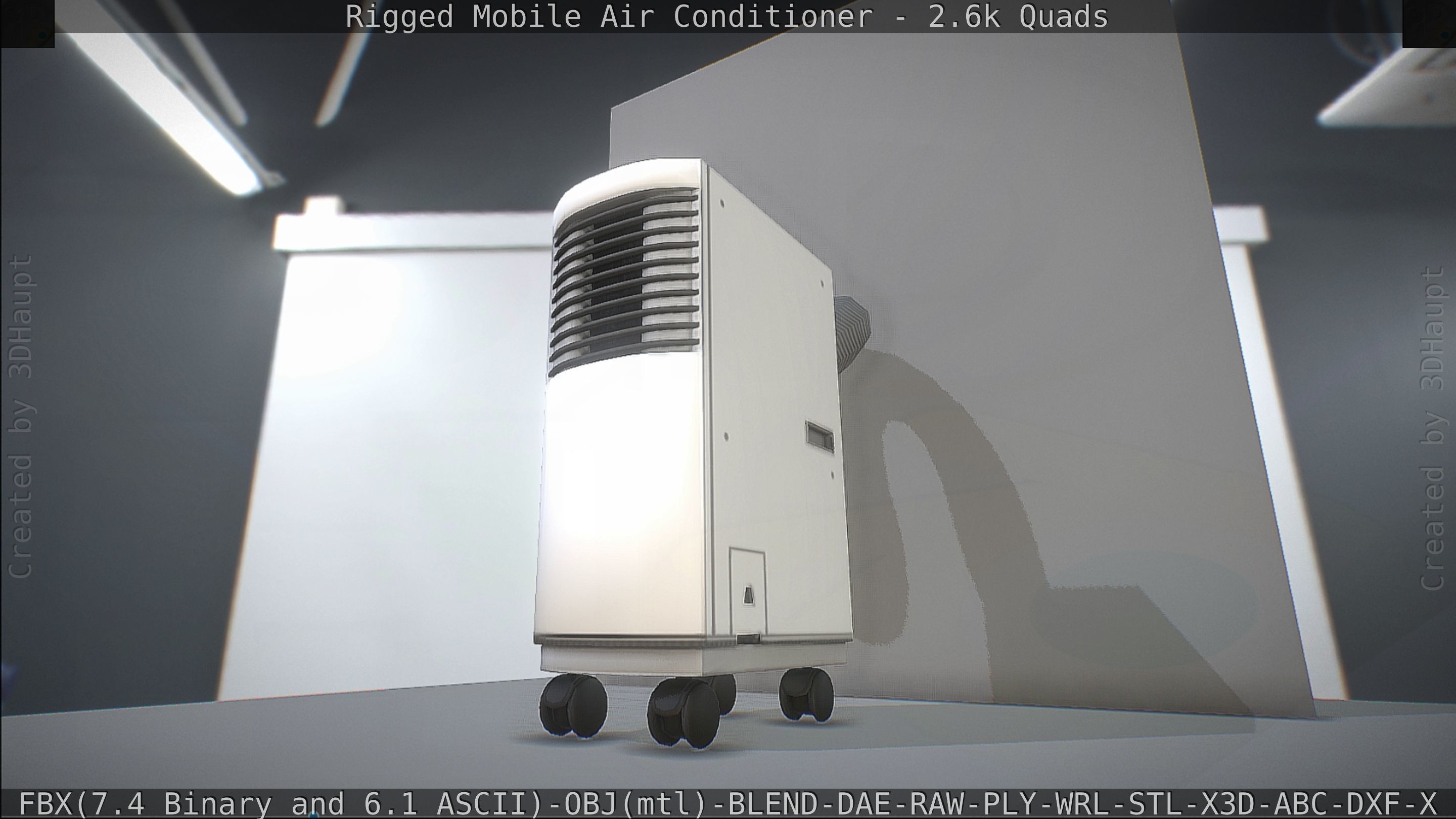 Air Conditioner Rigged Low-poly 3D model_236
