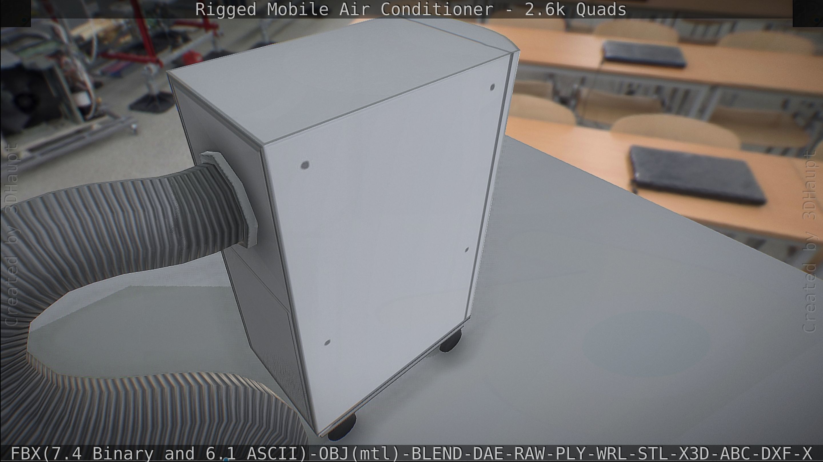 Air Conditioner Rigged Low-poly 3D model_52