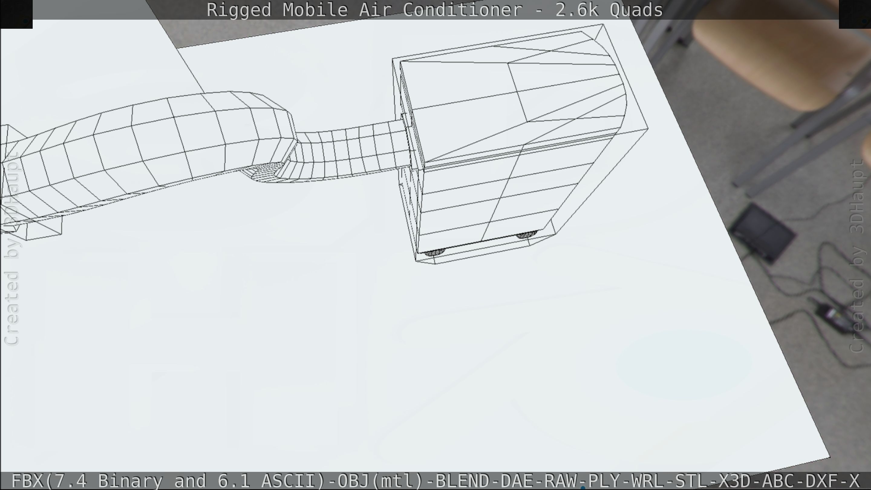 Air Conditioner Rigged Low-poly 3D model_162