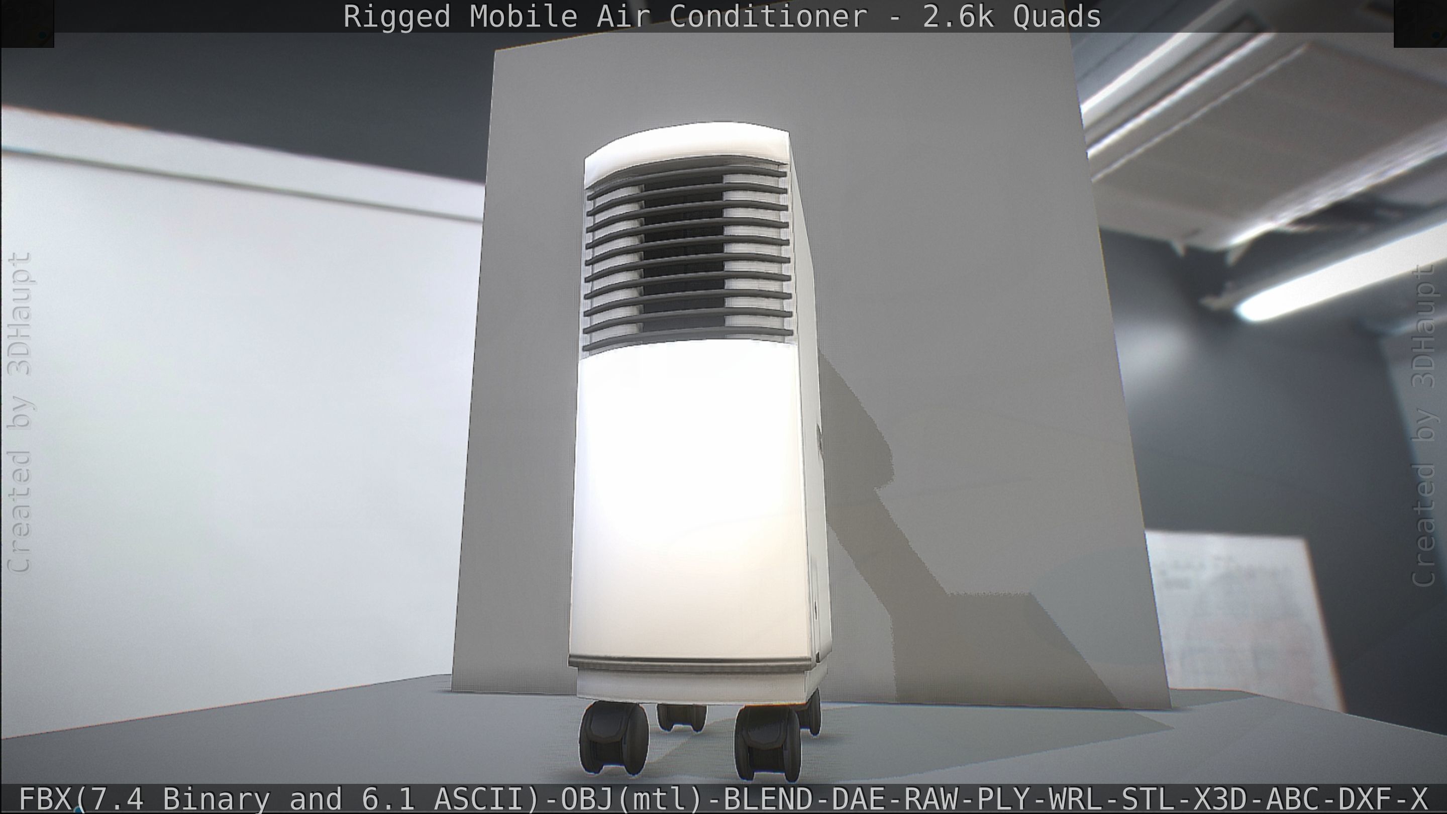 Air Conditioner Rigged Low-poly 3D model_38