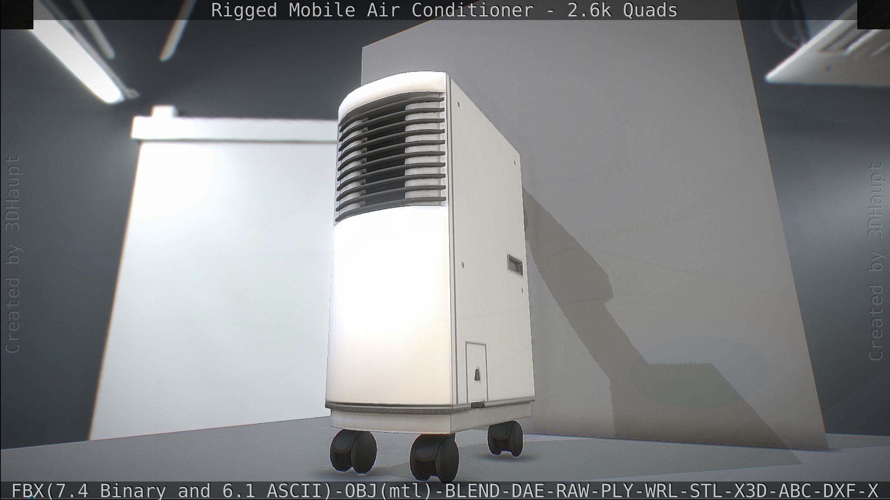 Air Conditioner Rigged Low-poly 3D model_37