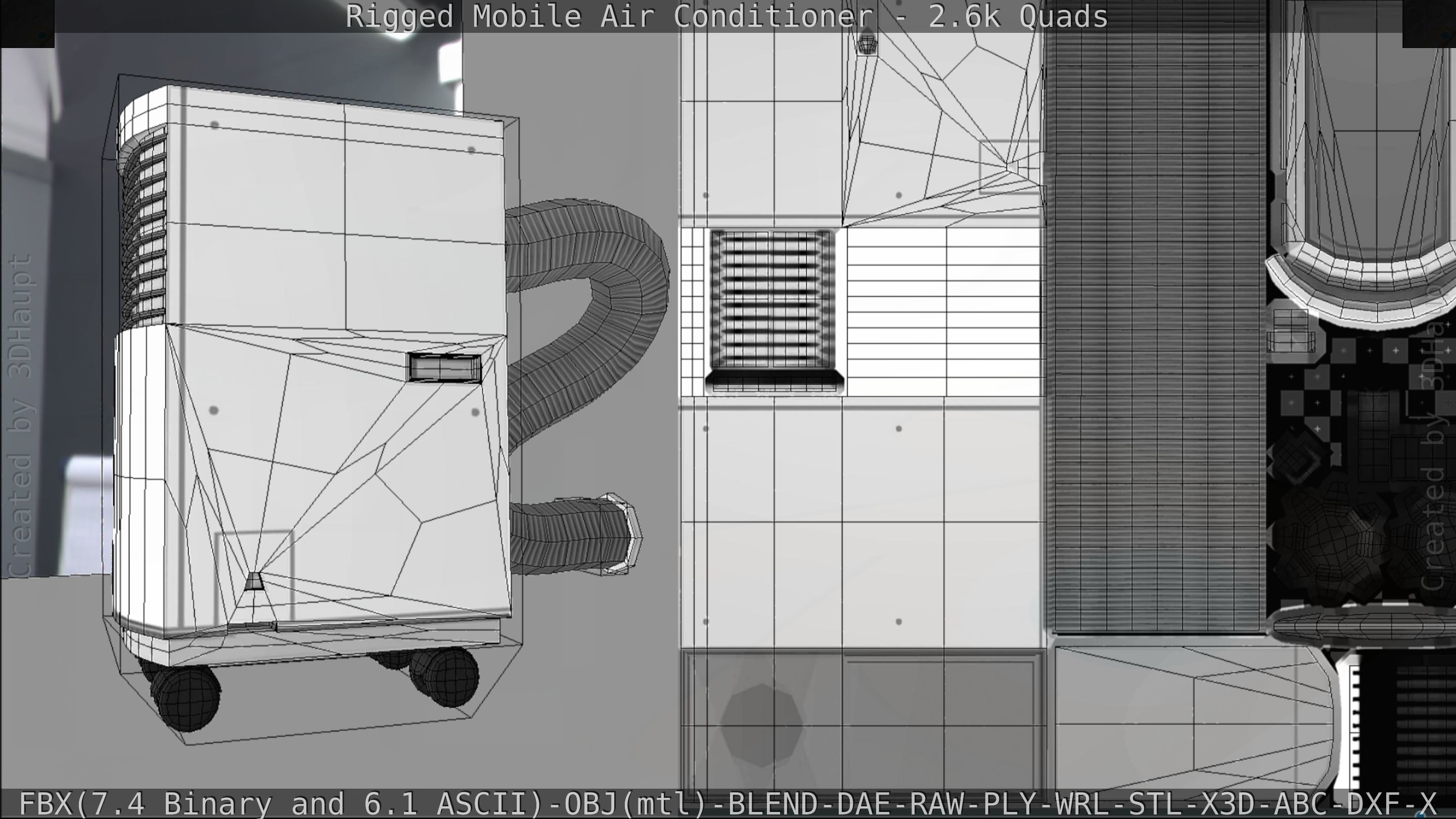Air Conditioner Rigged Low-poly 3D model_117