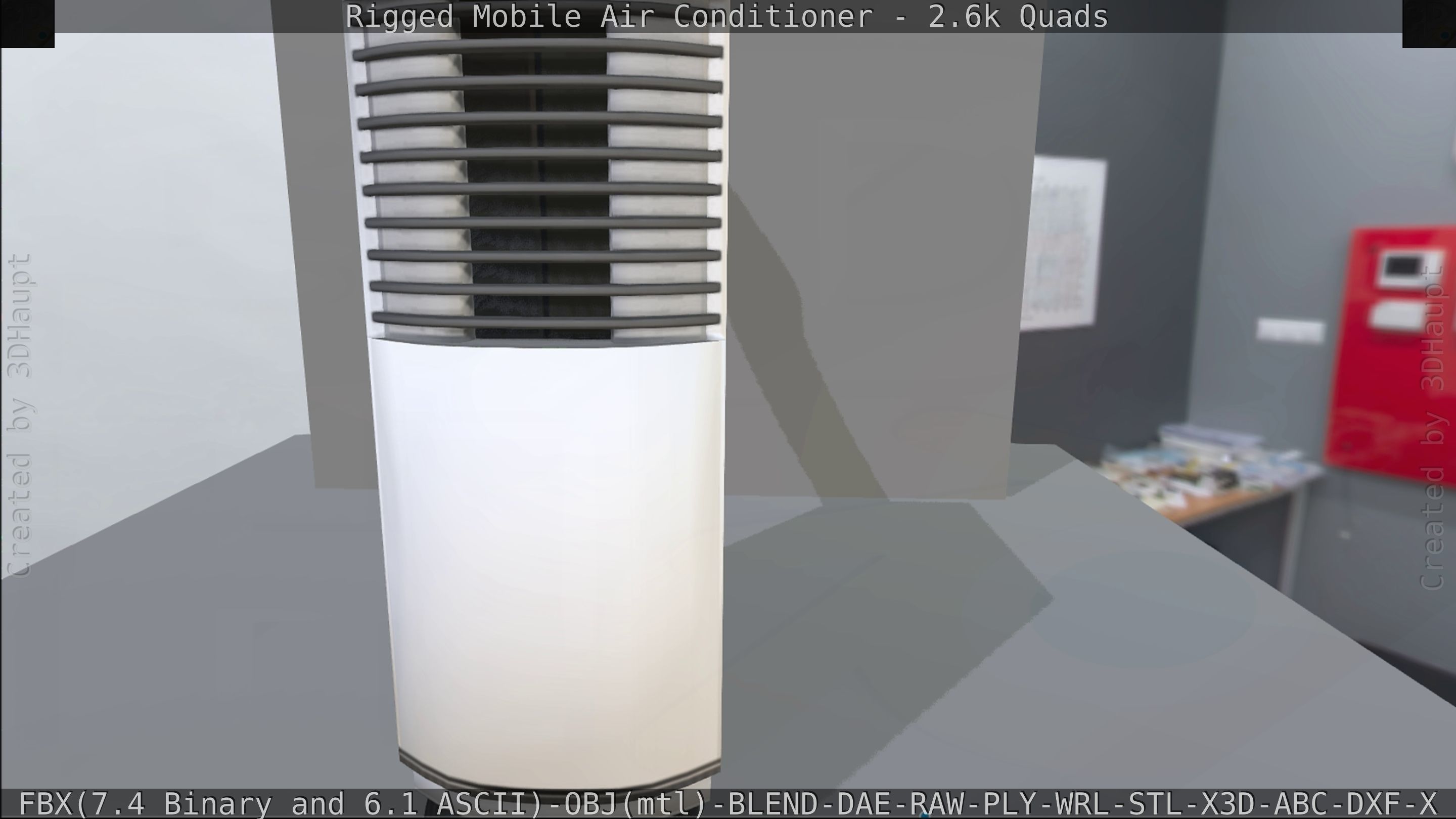 Air Conditioner Rigged Low-poly 3D model_234