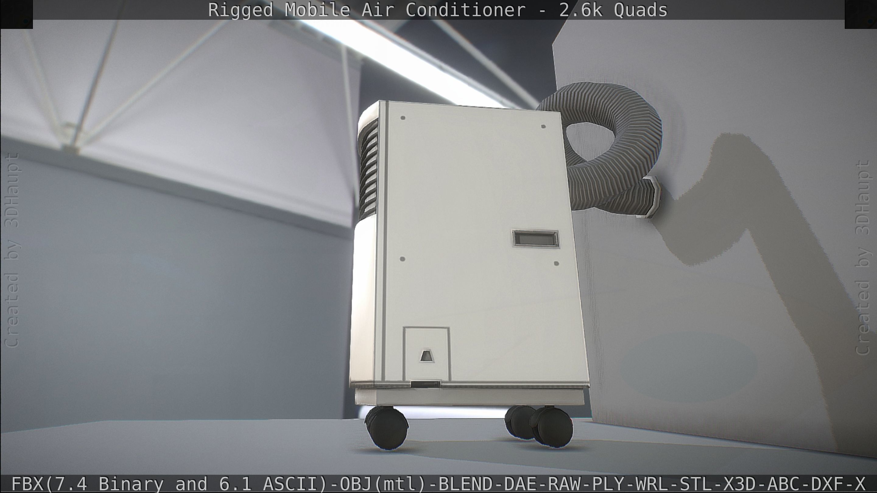Air Conditioner Rigged Low-poly 3D model_187