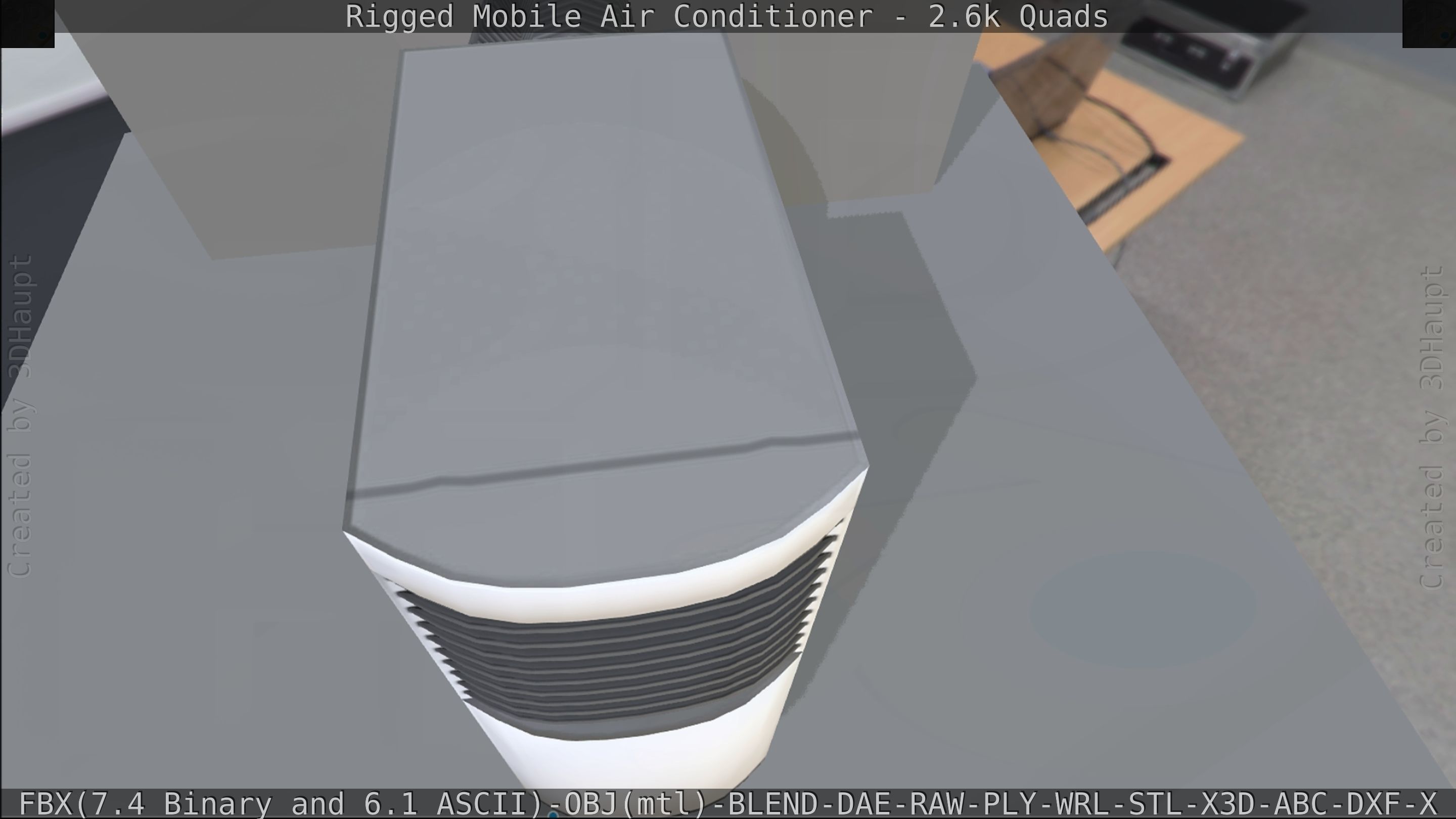 Air Conditioner Rigged Low-poly 3D model_205