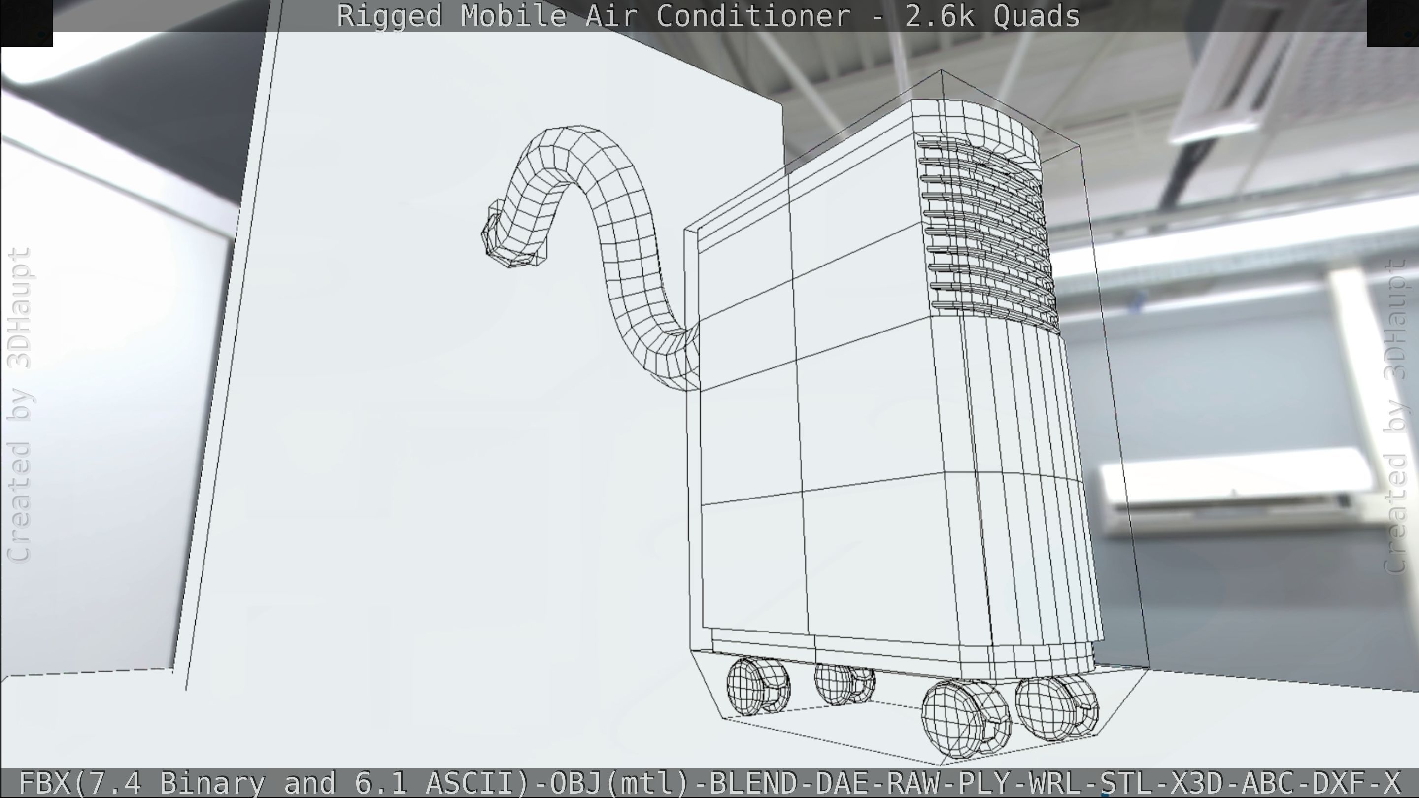 Air Conditioner Rigged Low-poly 3D model_167
