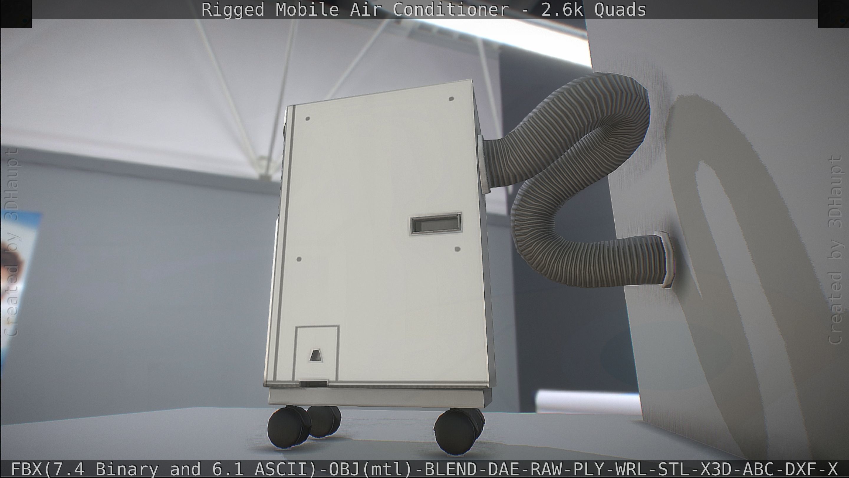 Air Conditioner Rigged Low-poly 3D model_235