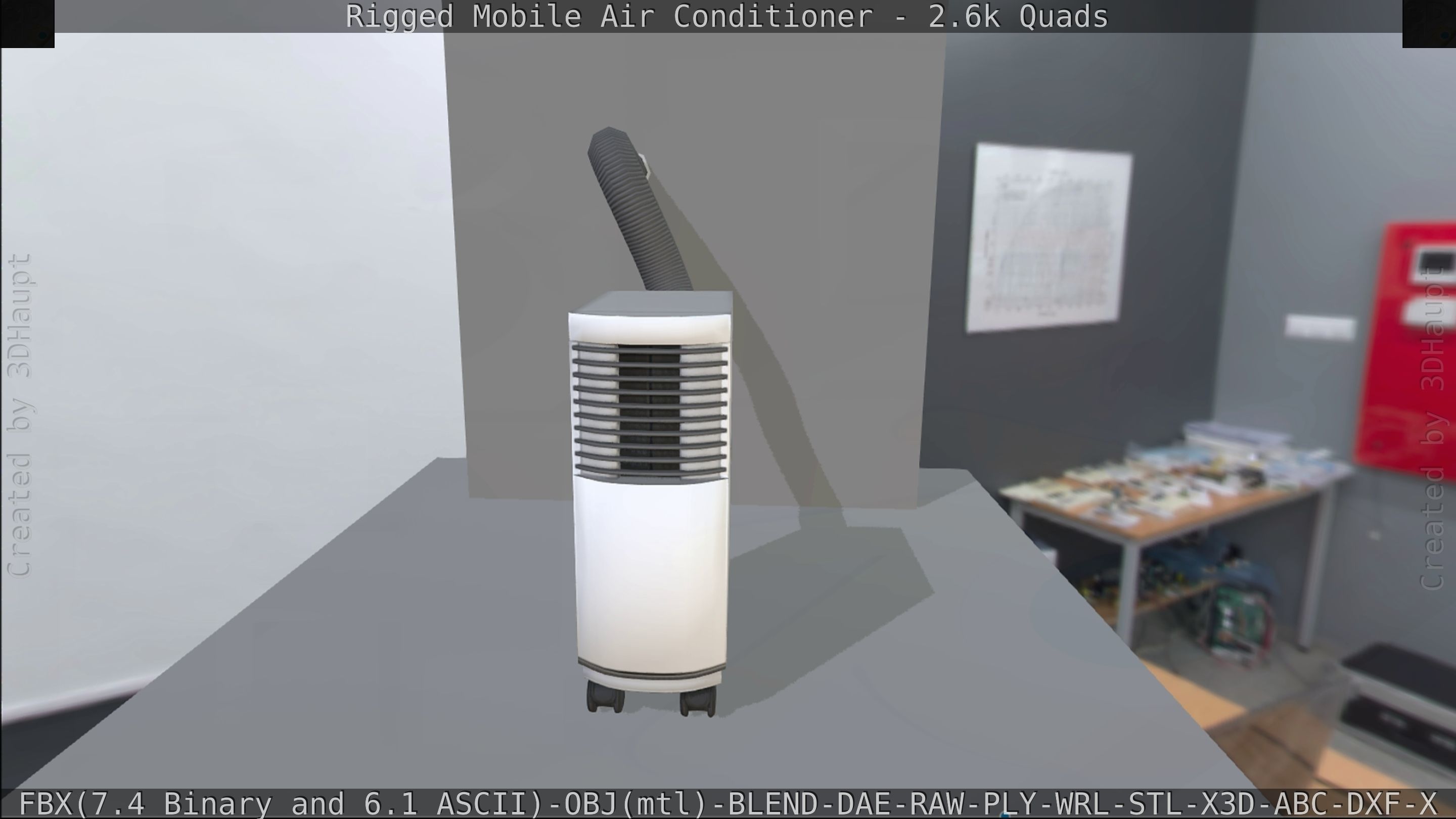 Air Conditioner Rigged Low-poly 3D model_219