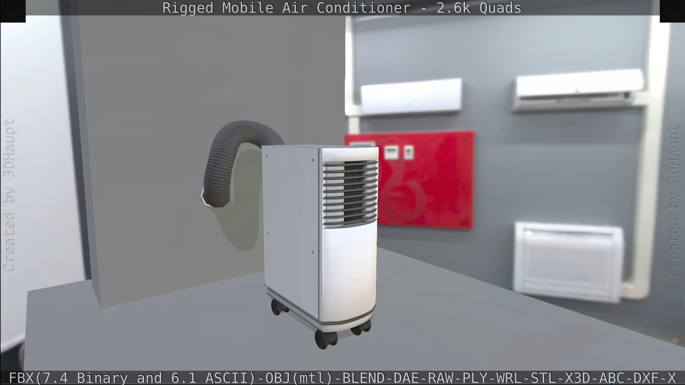 Air Conditioner Rigged Low-poly 3D model_230