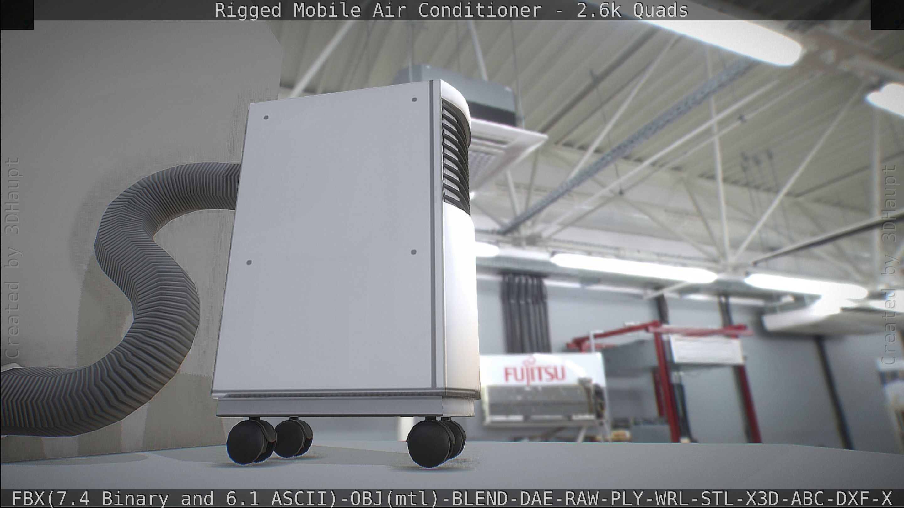 Air Conditioner Rigged Low-poly 3D model_181