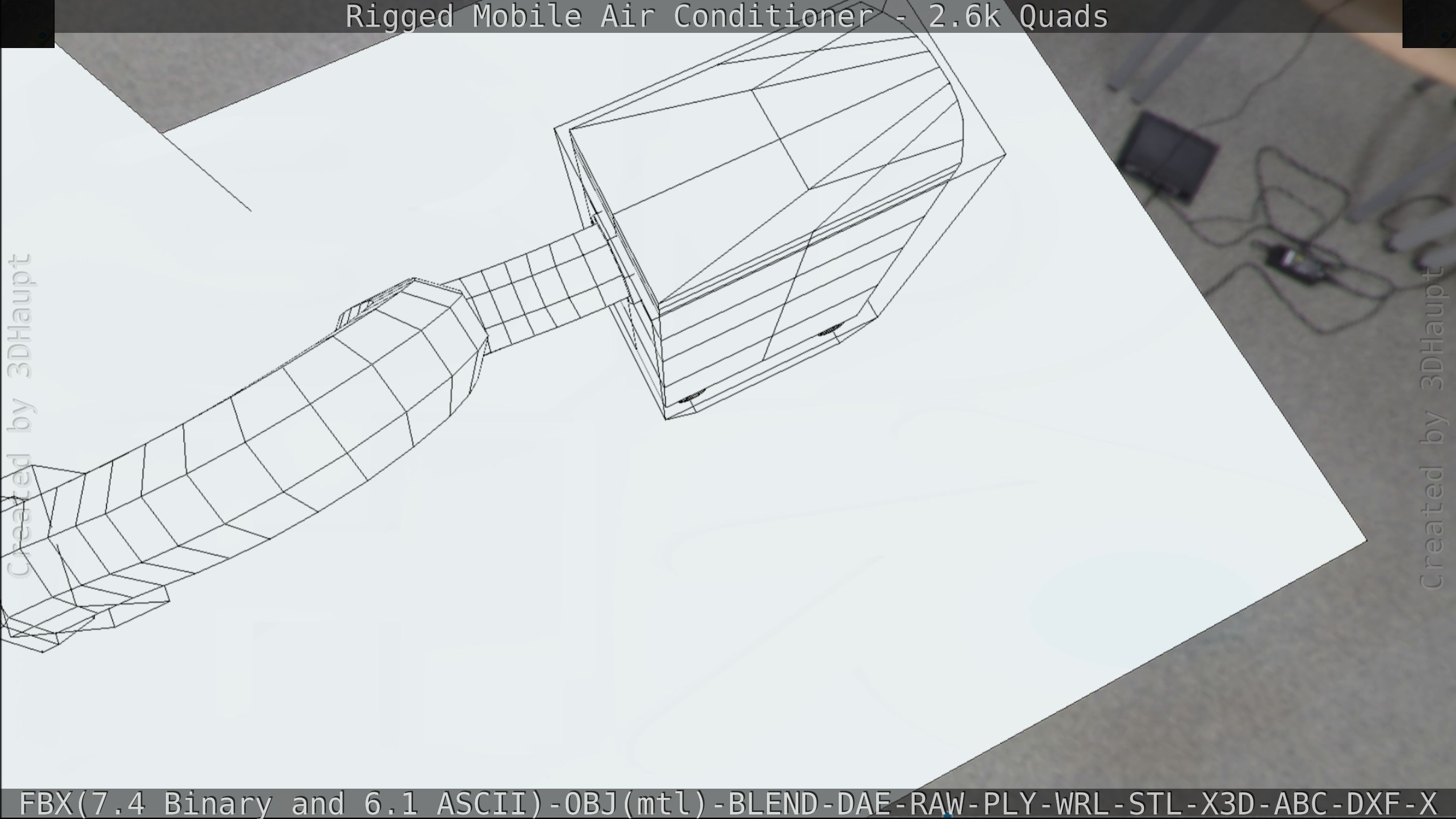 Air Conditioner Rigged Low-poly 3D model_161