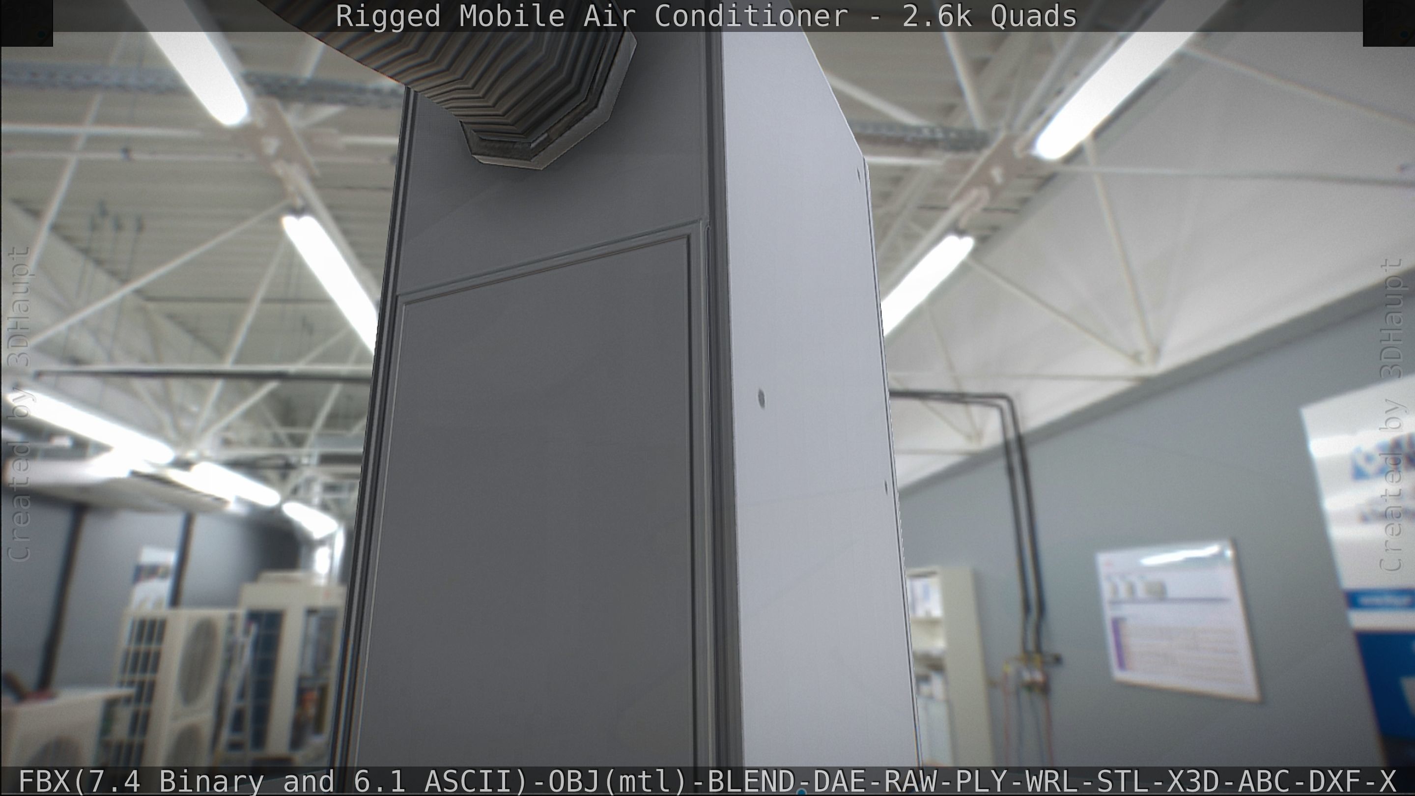 Air Conditioner Rigged Low-poly 3D model_65