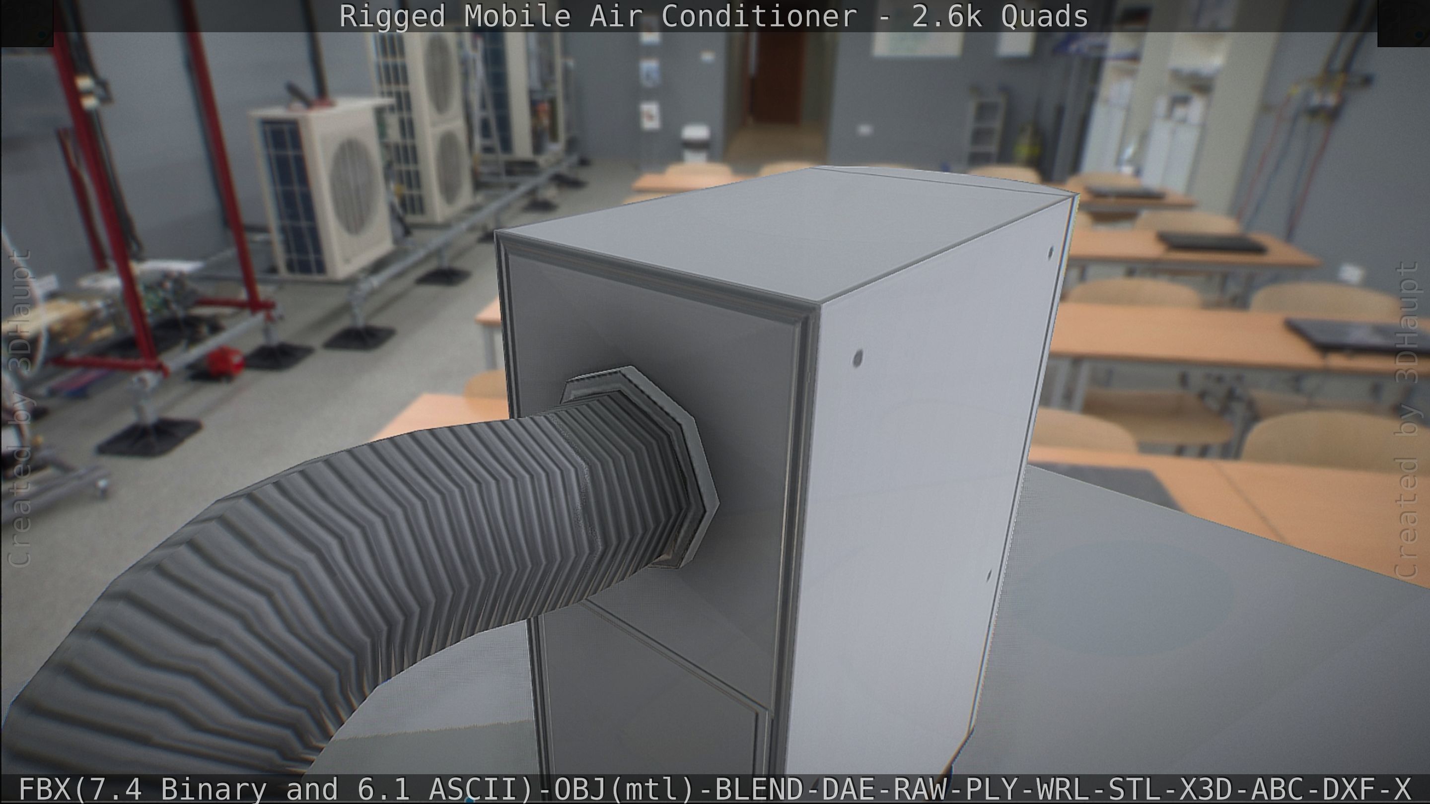 Air Conditioner Rigged Low-poly 3D model_53