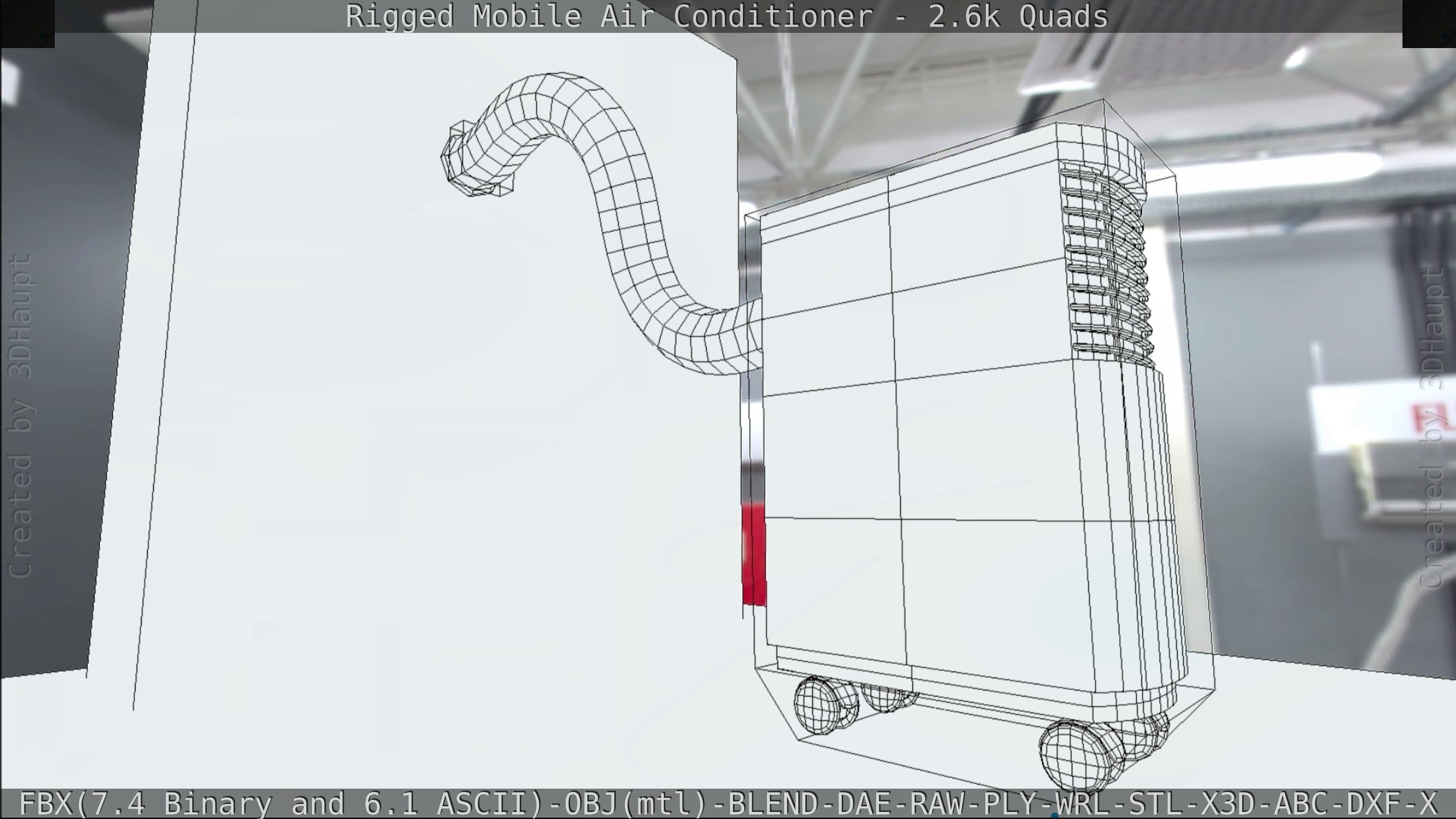 Air Conditioner Rigged Low-poly 3D model_165
