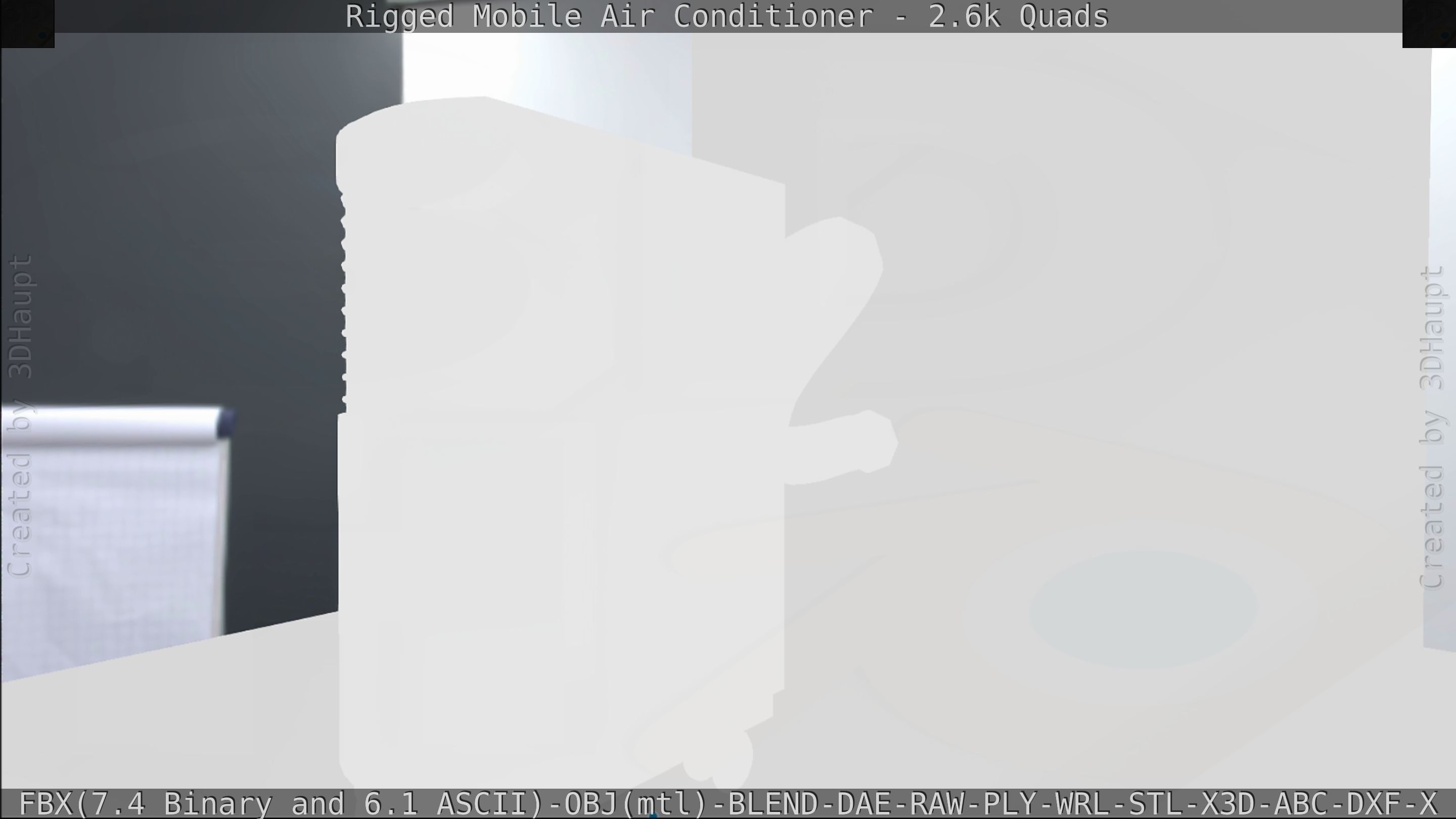 Air Conditioner Rigged Low-poly 3D model_150