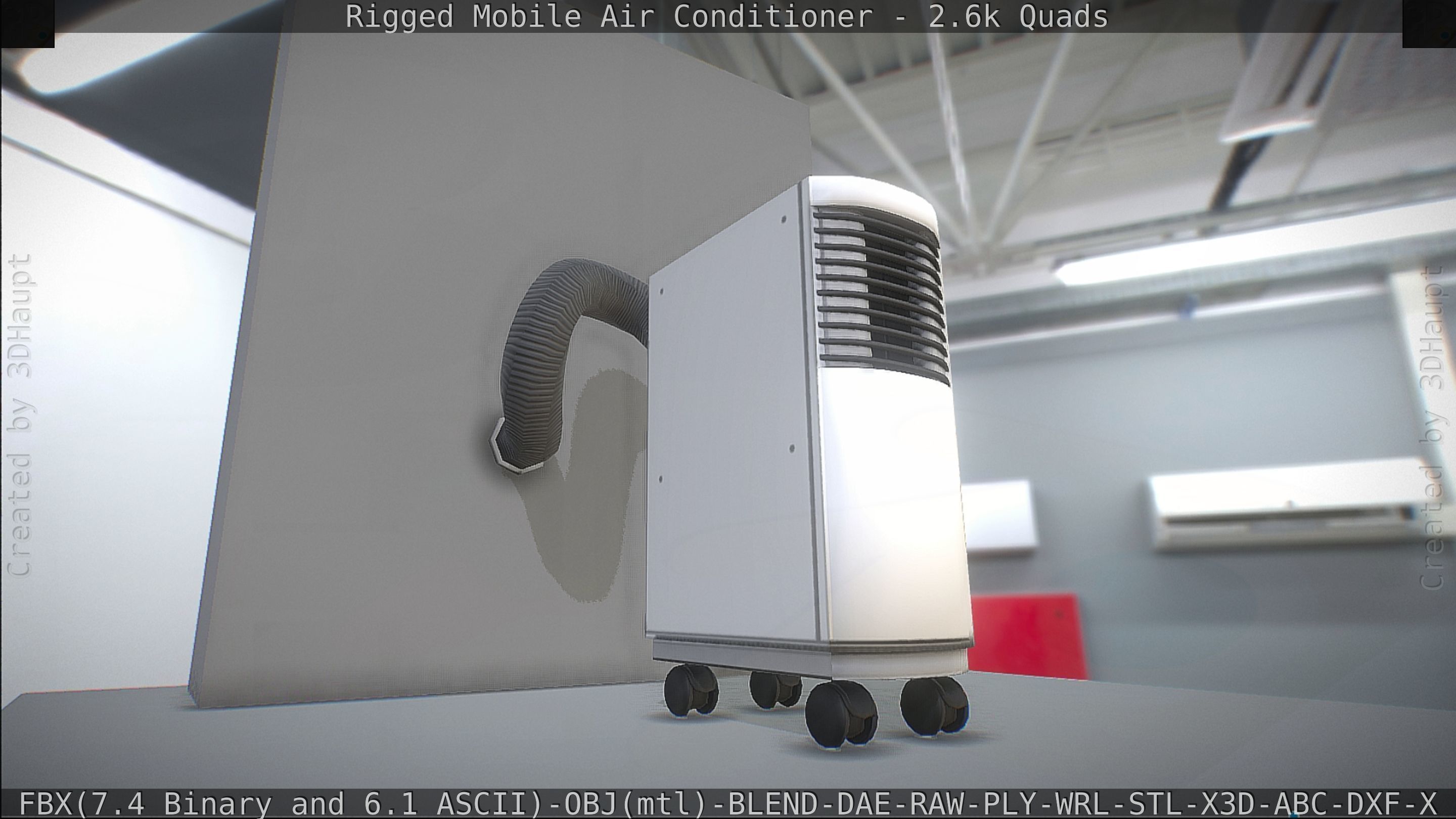 Air Conditioner Rigged Low-poly 3D model_175