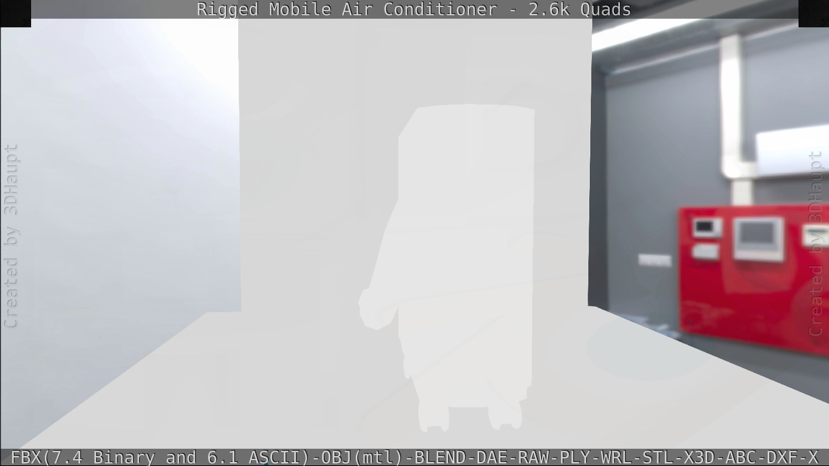 Air Conditioner Rigged Low-poly 3D model_143