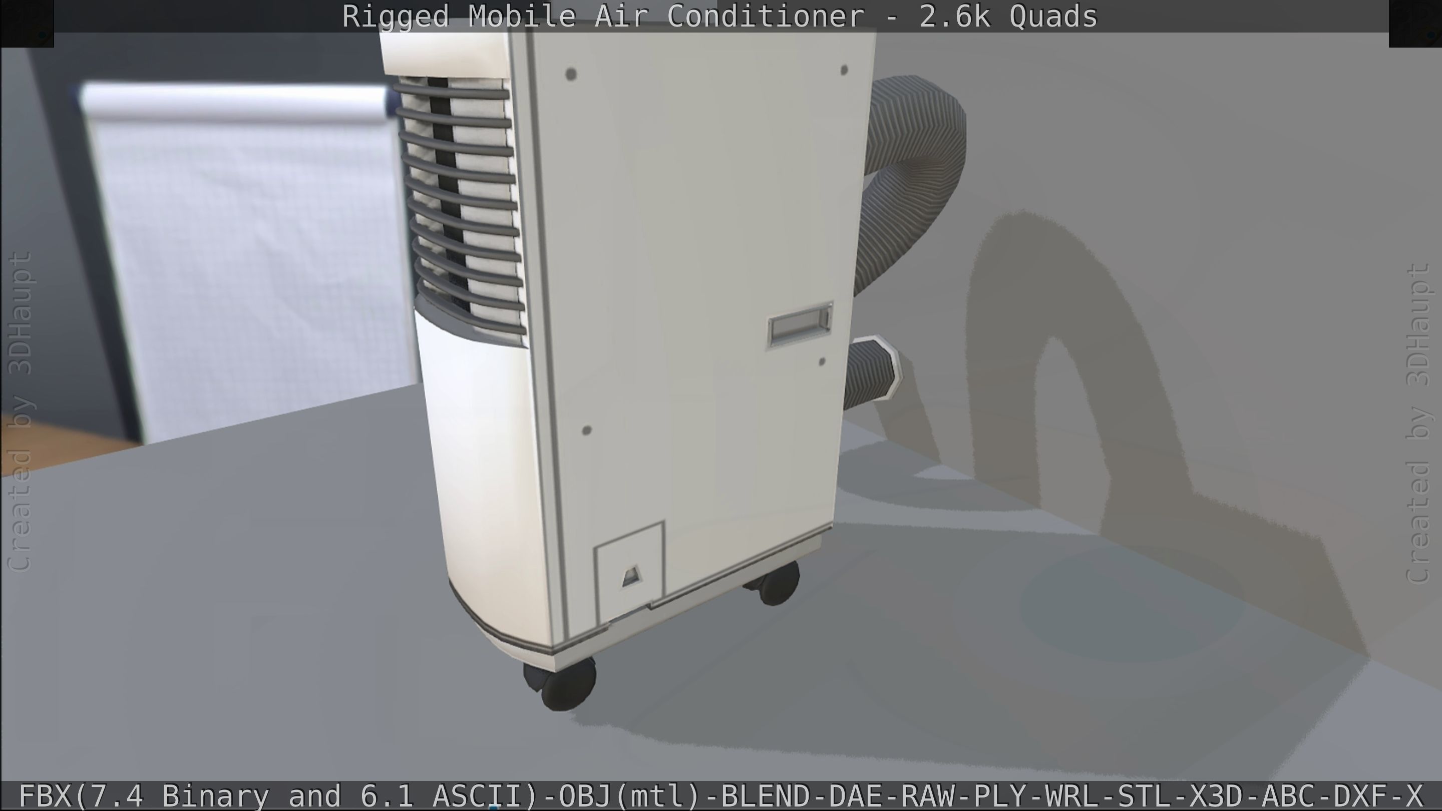 Air Conditioner Rigged Low-poly 3D model_203