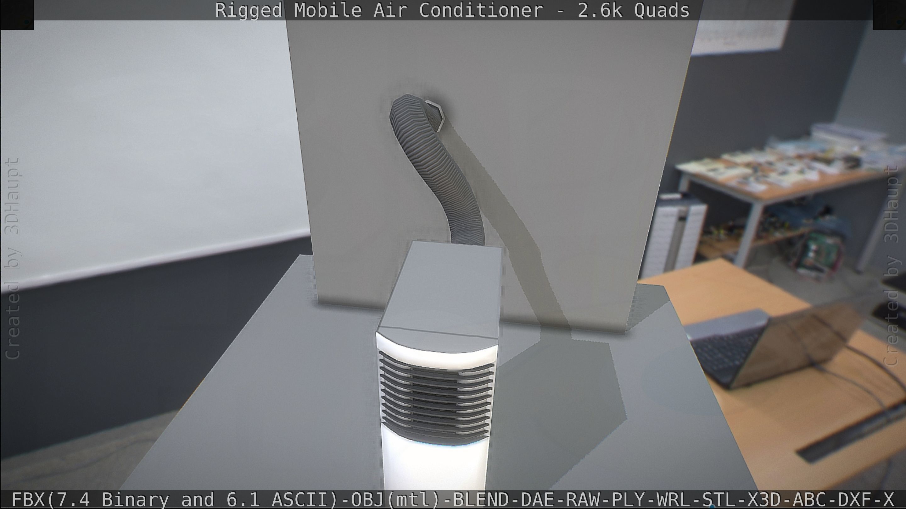 Air Conditioner Rigged Low-poly 3D model_77