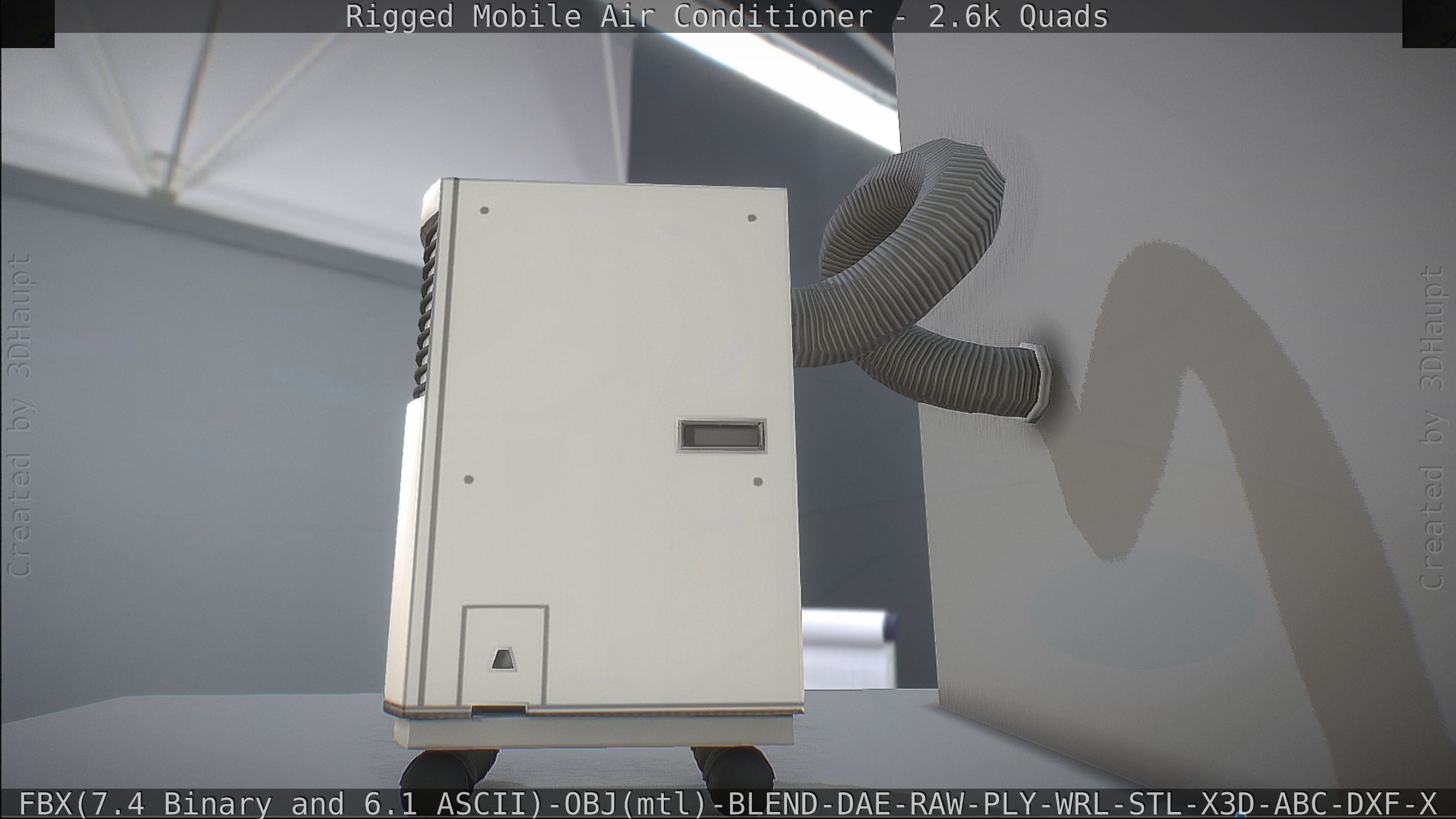 Air Conditioner Rigged Low-poly 3D model_22