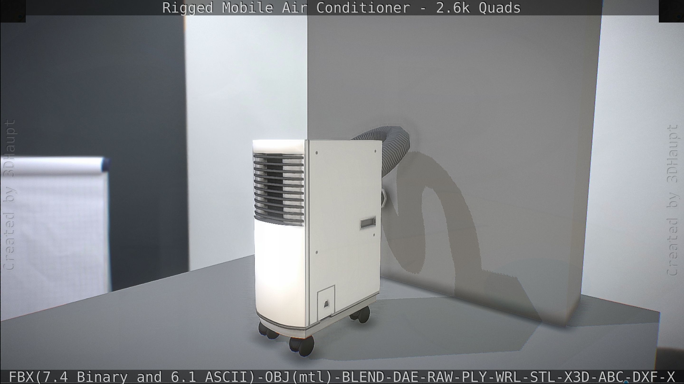 Air Conditioner Rigged Low-poly 3D model_83