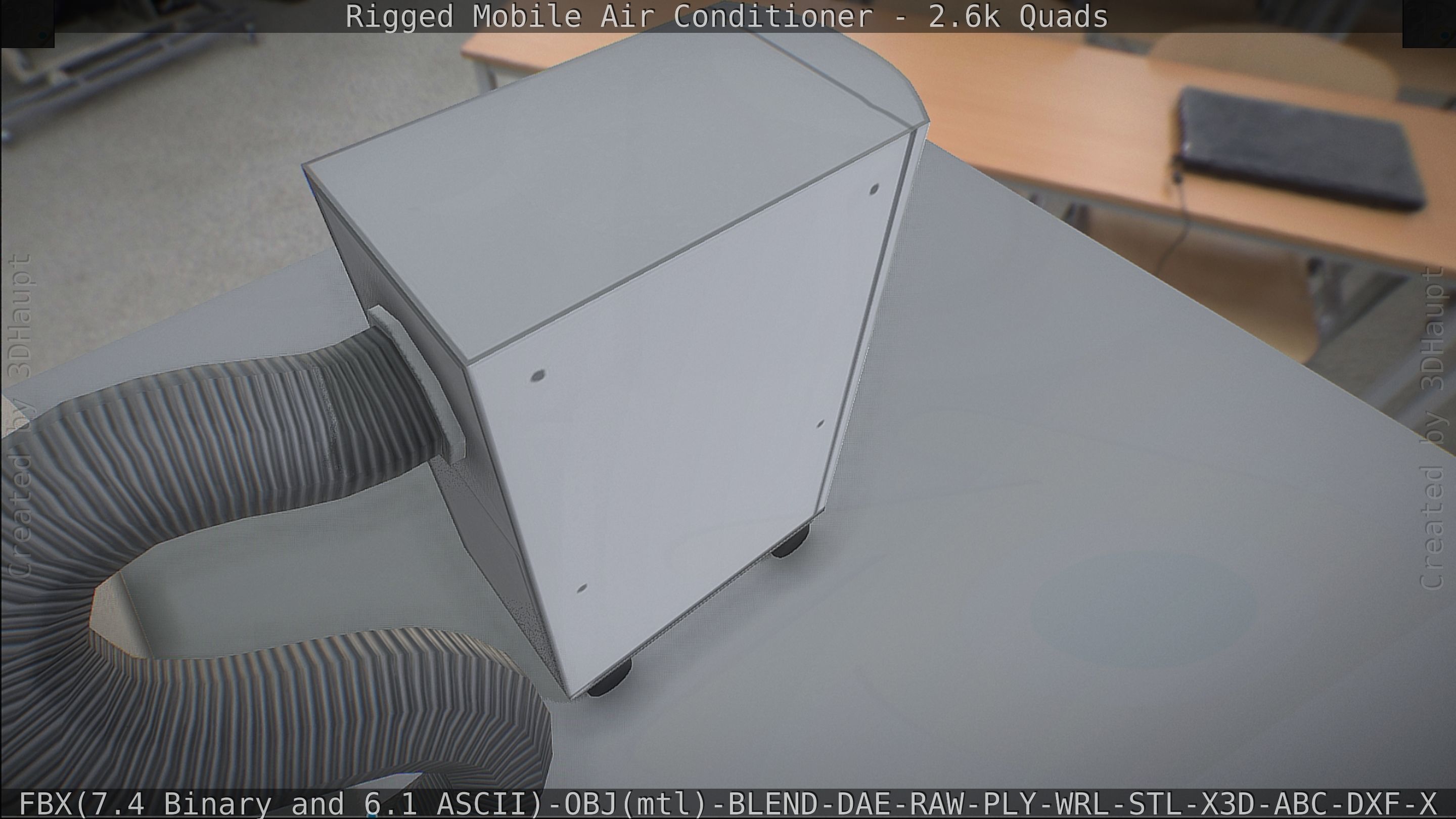 Air Conditioner Rigged Low-poly 3D model_49