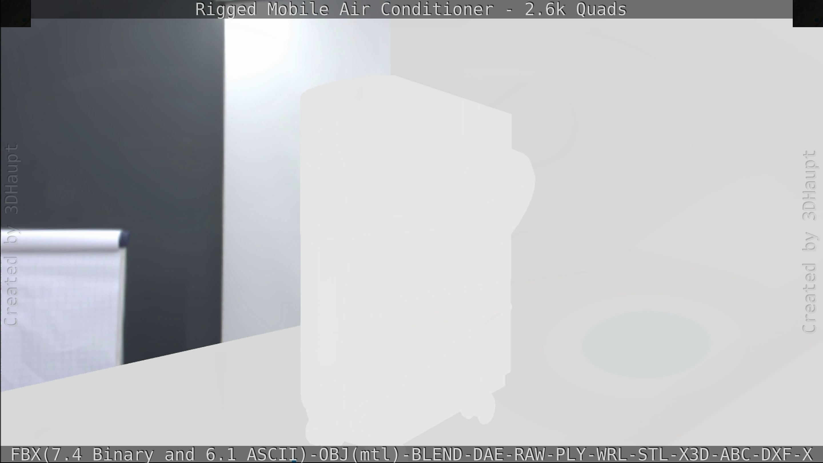 Air Conditioner Rigged Low-poly 3D model_145