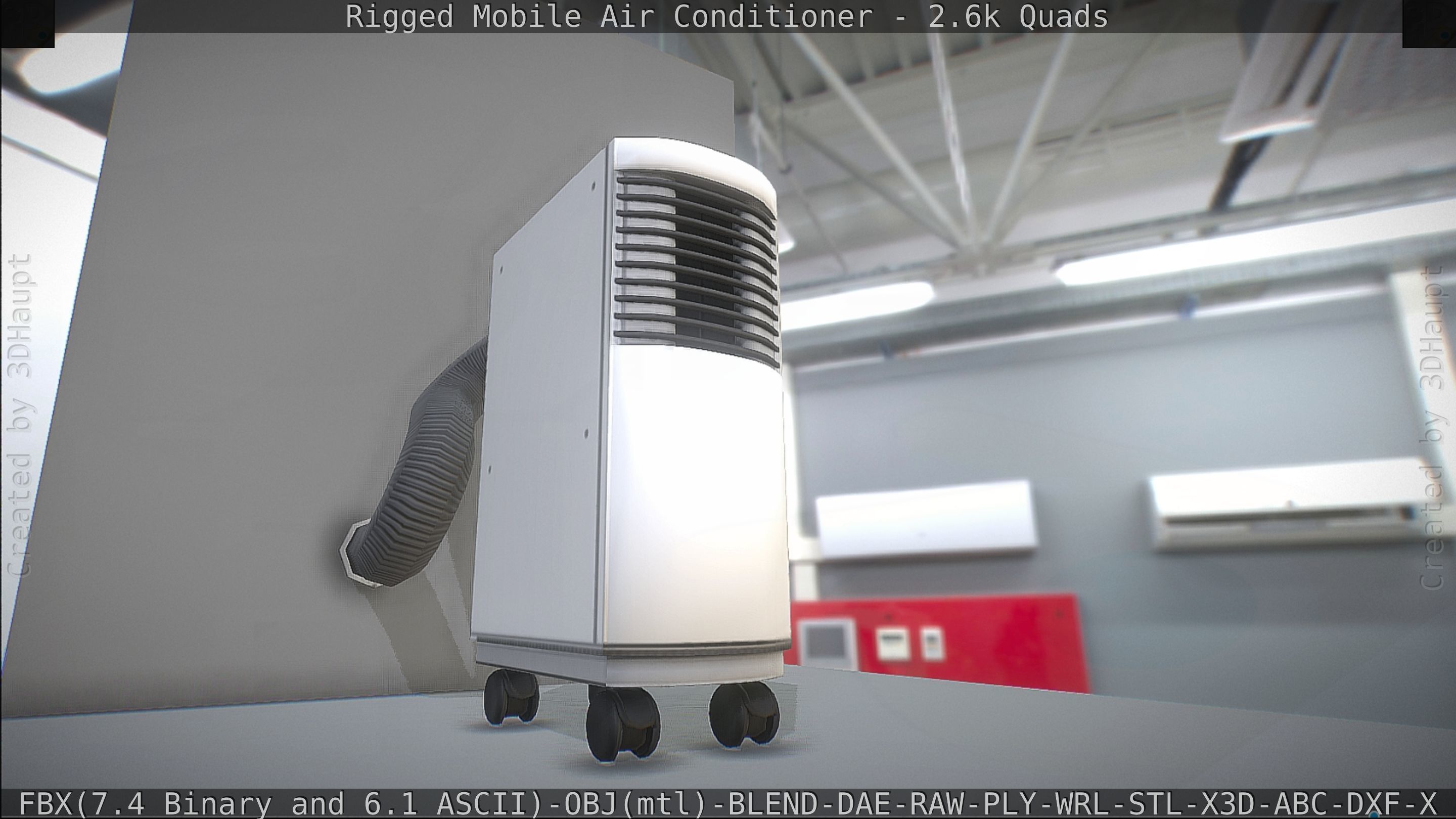 Air Conditioner Rigged Low-poly 3D model_177