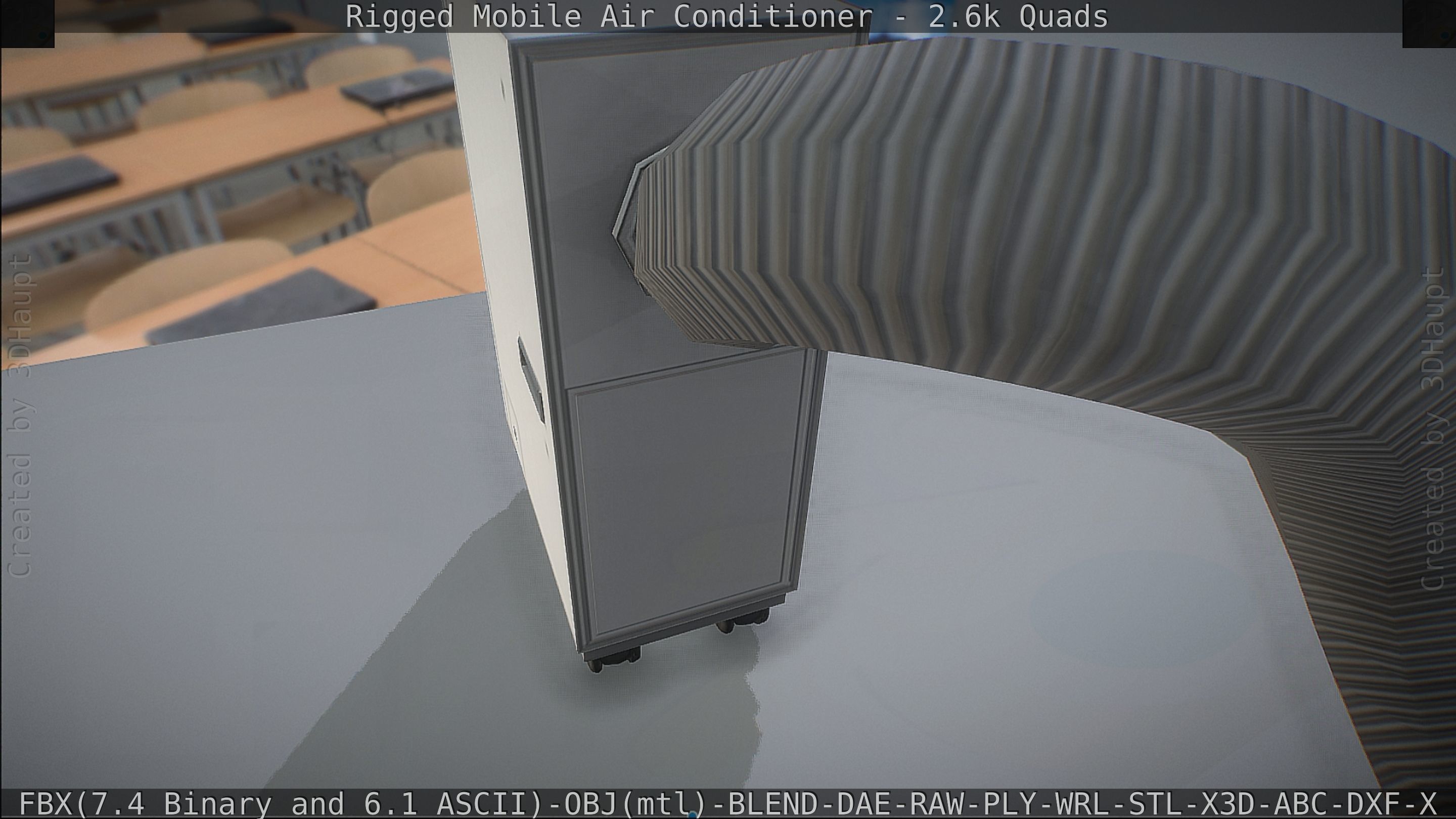 Air Conditioner Rigged Low-poly 3D model_60