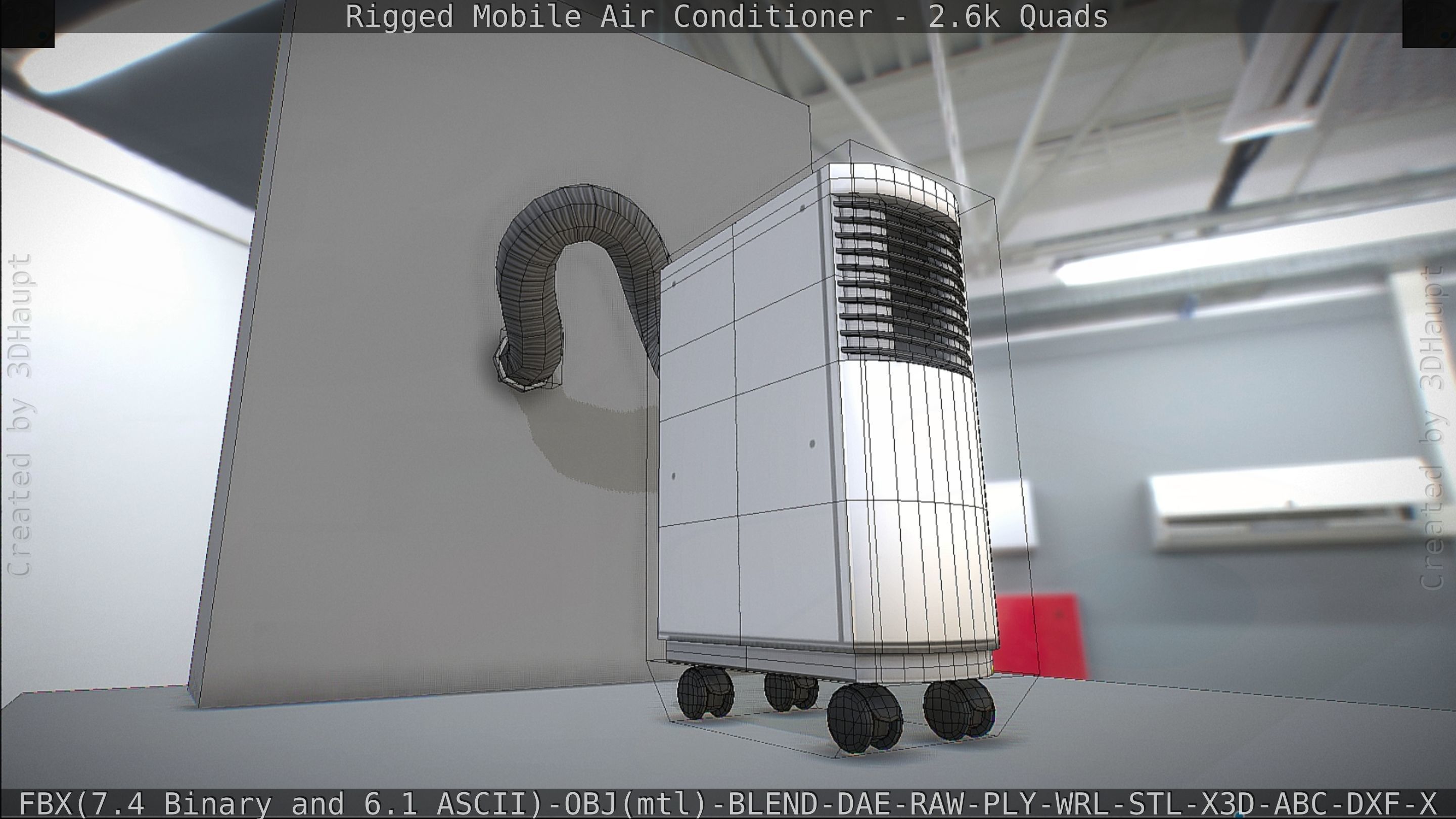 Air Conditioner Rigged Low-poly 3D model_172