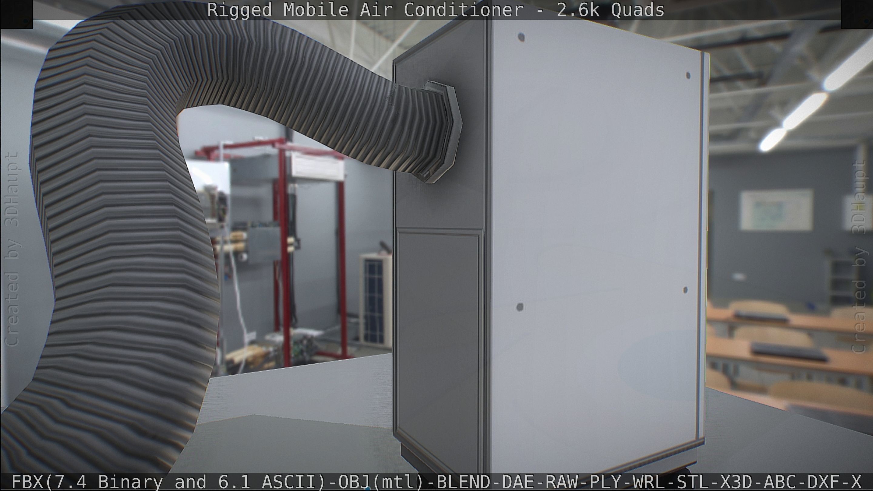 Air Conditioner Rigged Low-poly 3D model_58