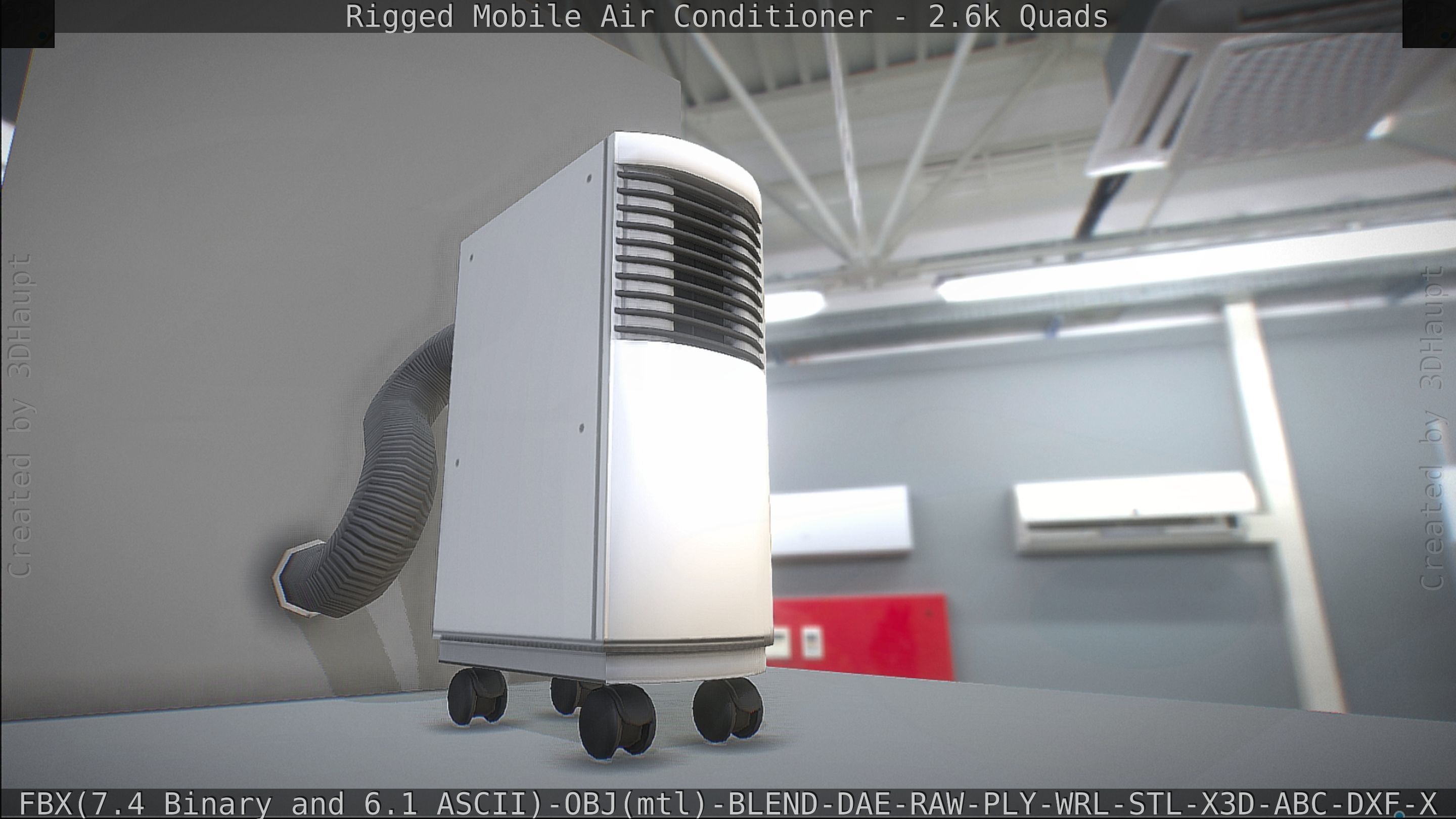 Air Conditioner Rigged Low-poly 3D model_178