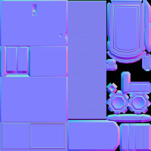 Air Conditioner Rigged Low-poly 3D model_5