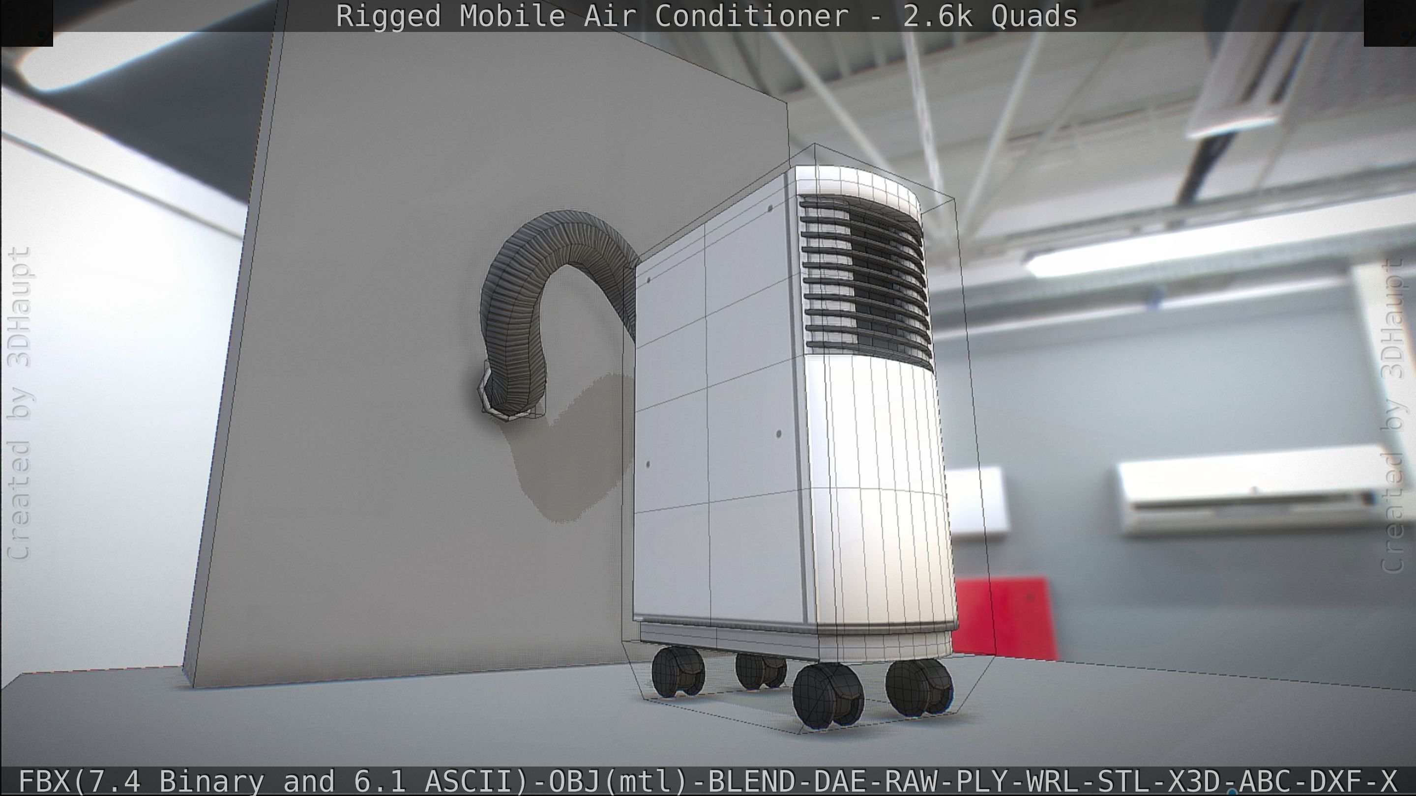 Air Conditioner Rigged Low-poly 3D model_173