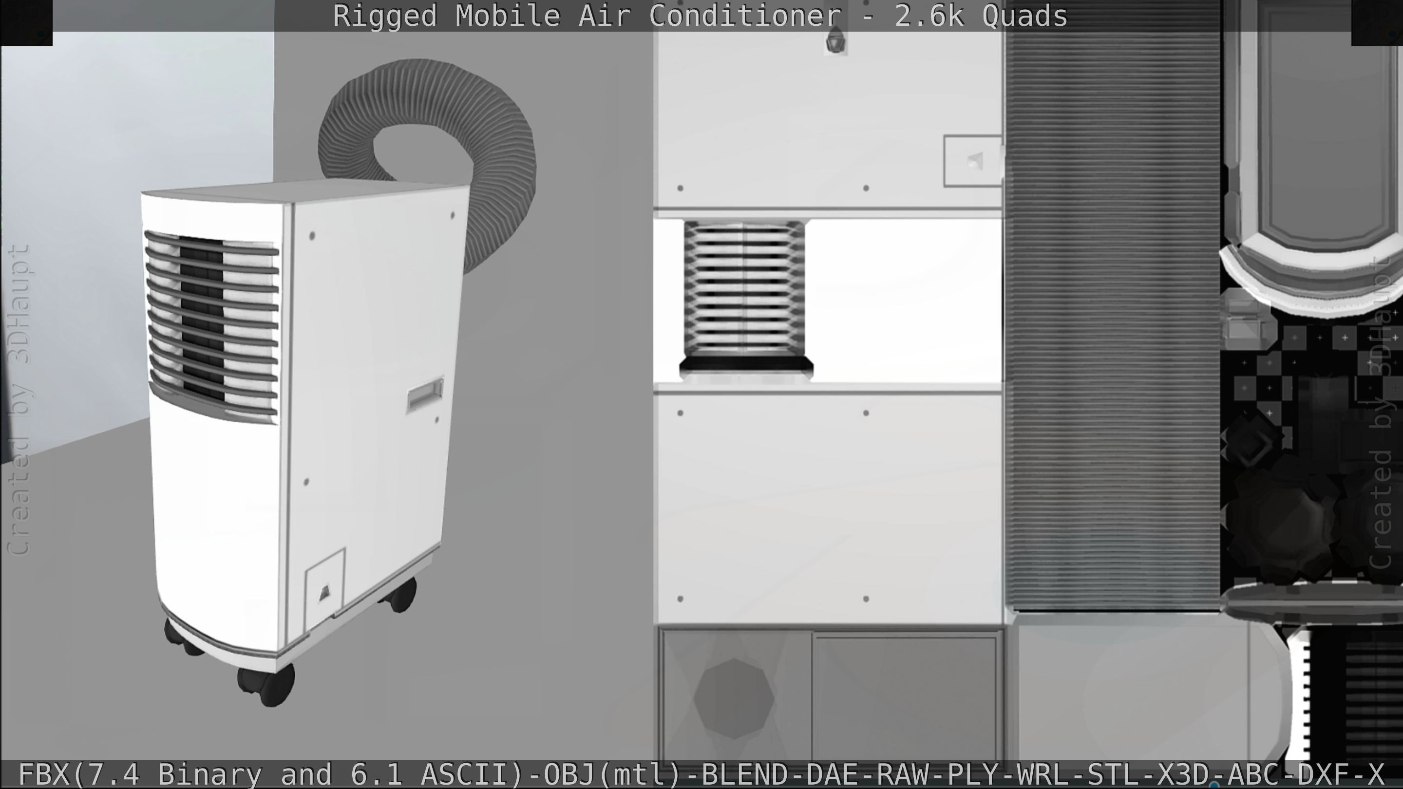 Air Conditioner Rigged Low-poly 3D model_111