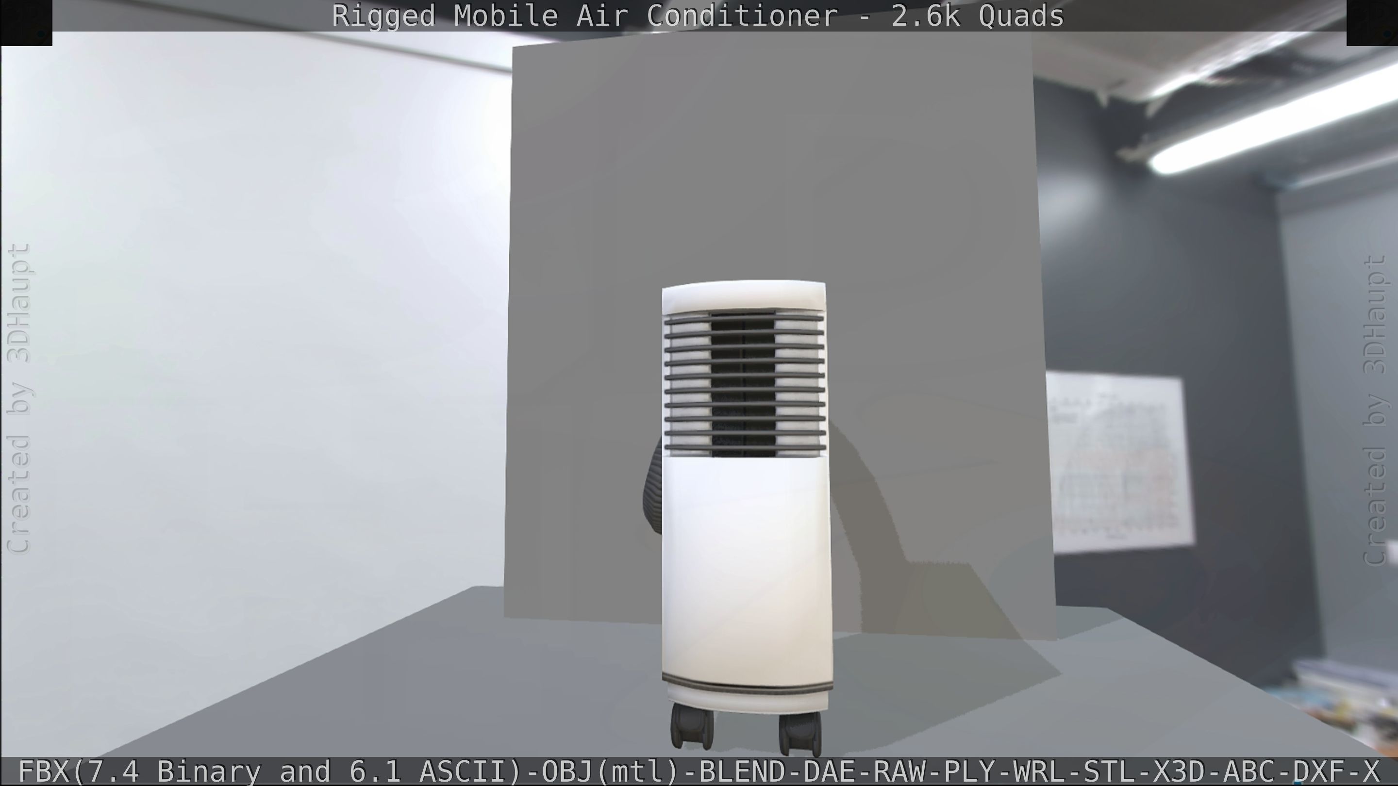 Air Conditioner Rigged Low-poly 3D model_232