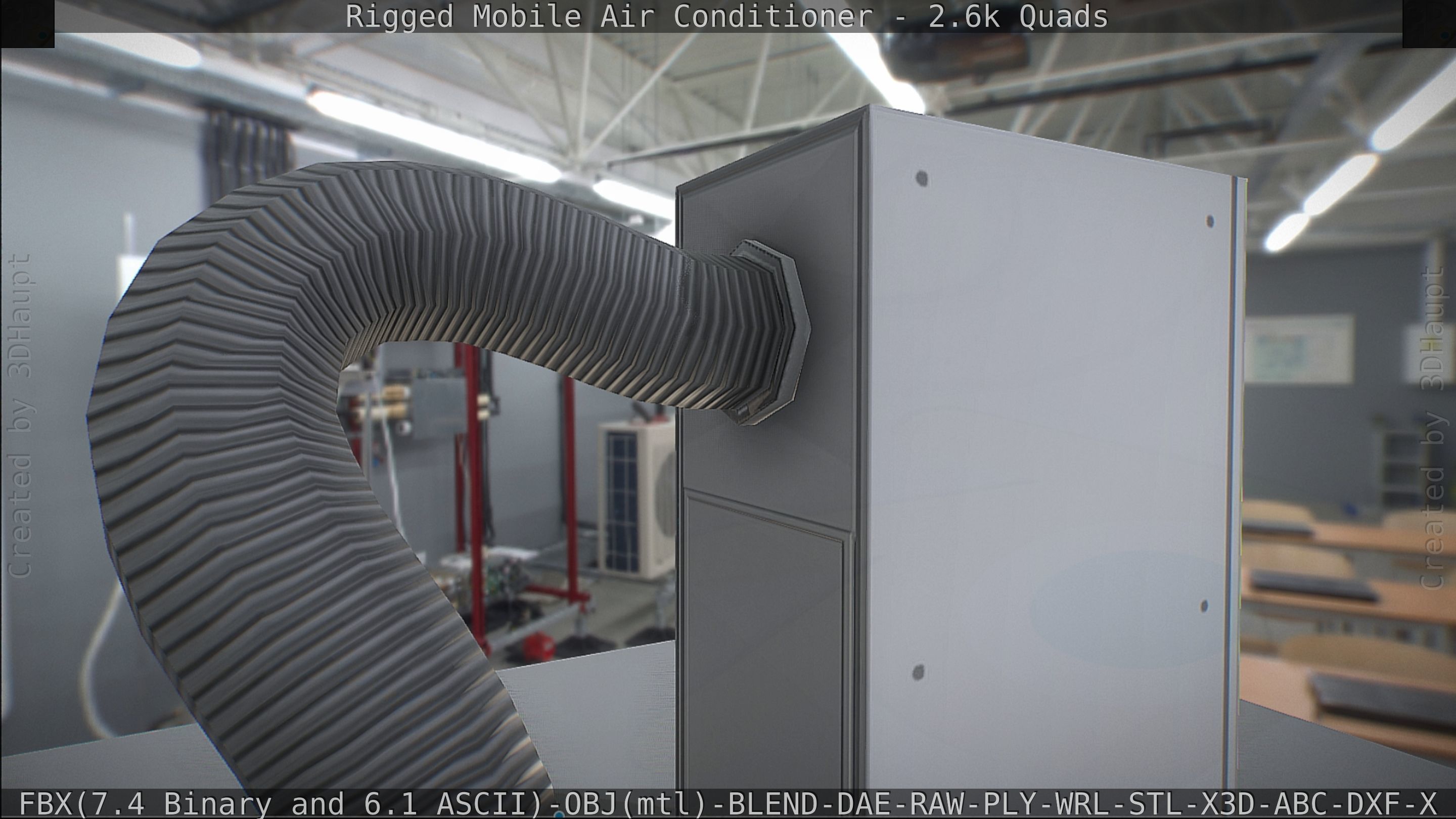 Air Conditioner Rigged Low-poly 3D model_56