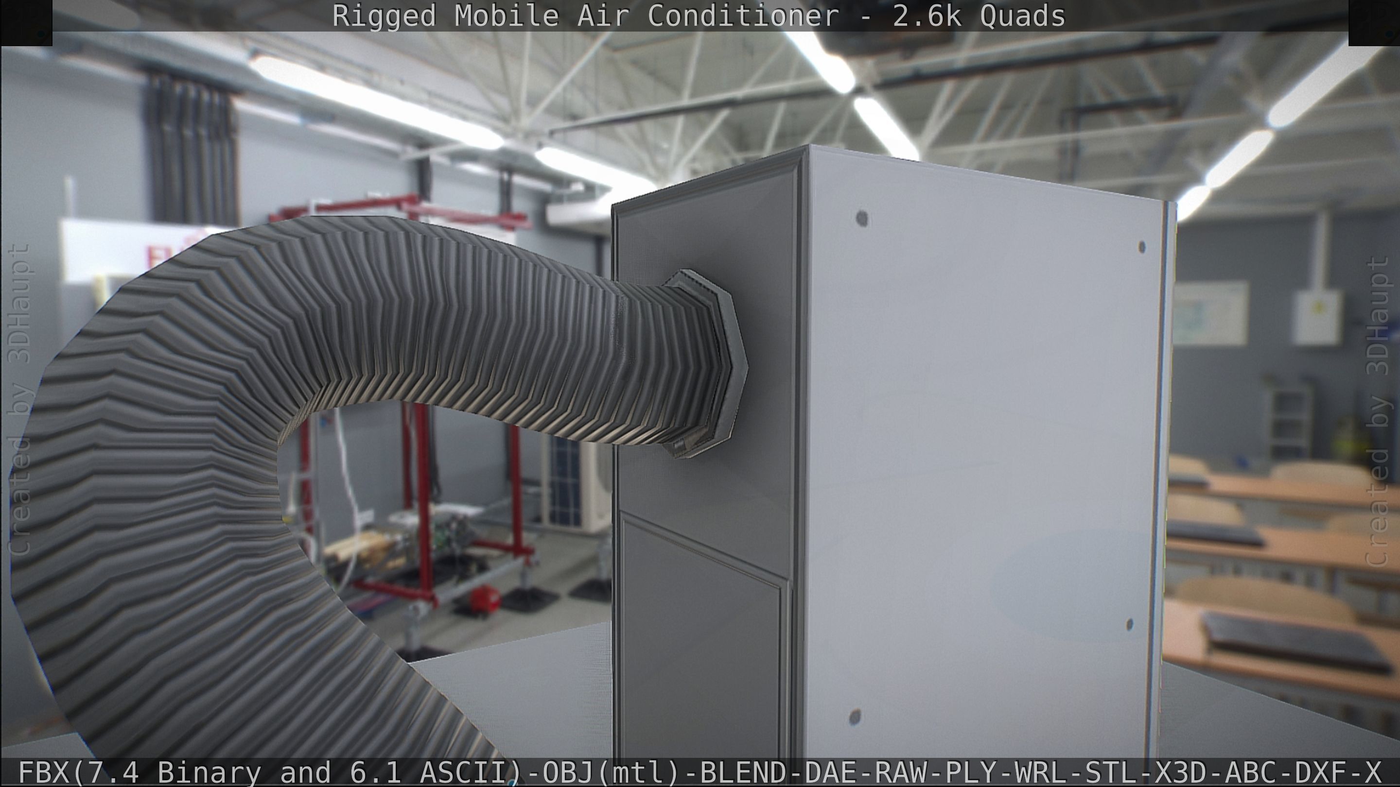 Air Conditioner Rigged Low-poly 3D model_55